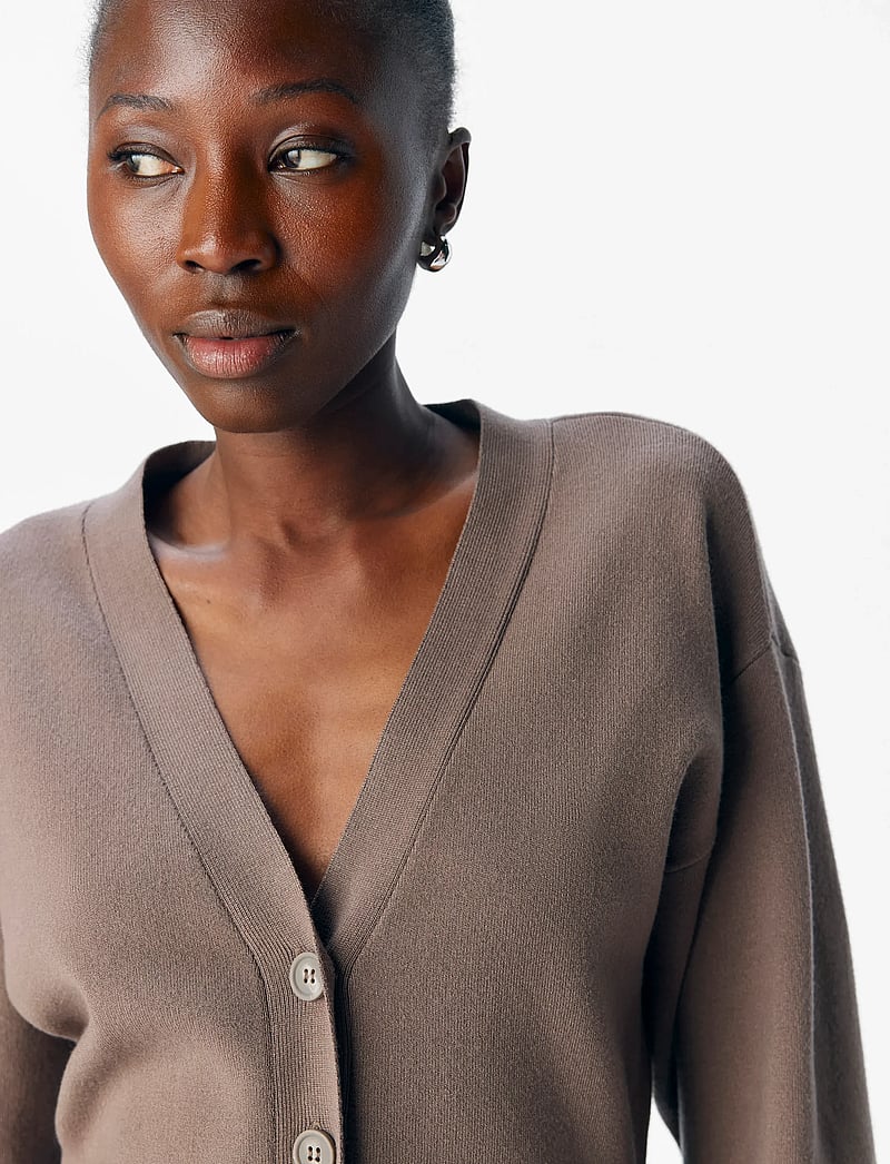 Object - OBJREYNARD LS SLI CARDIGAN NOOS - cardigans - morel - 4