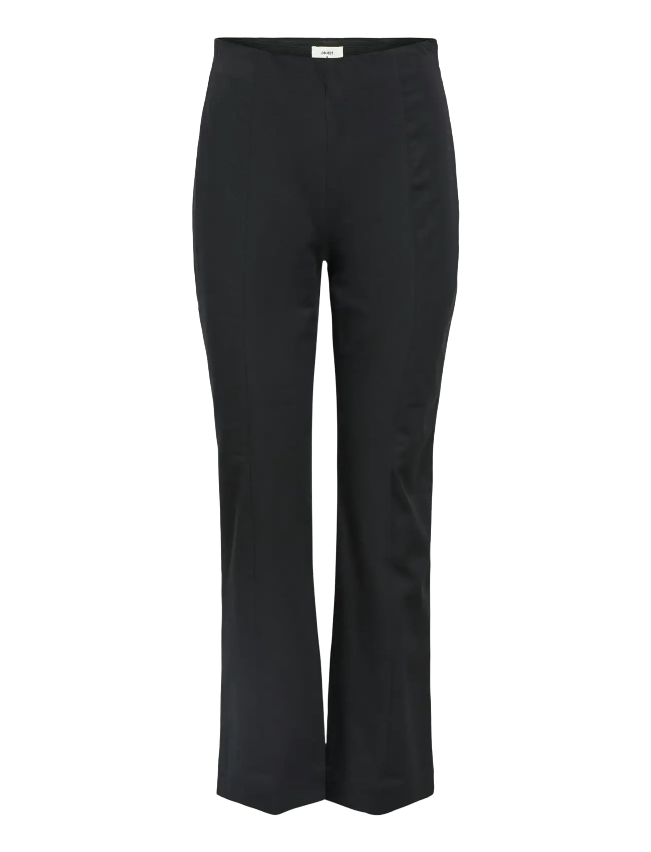Object OBJLAKE MW SLI ANKLE PANT NOOS - Slim fit trousers - BLACK / black