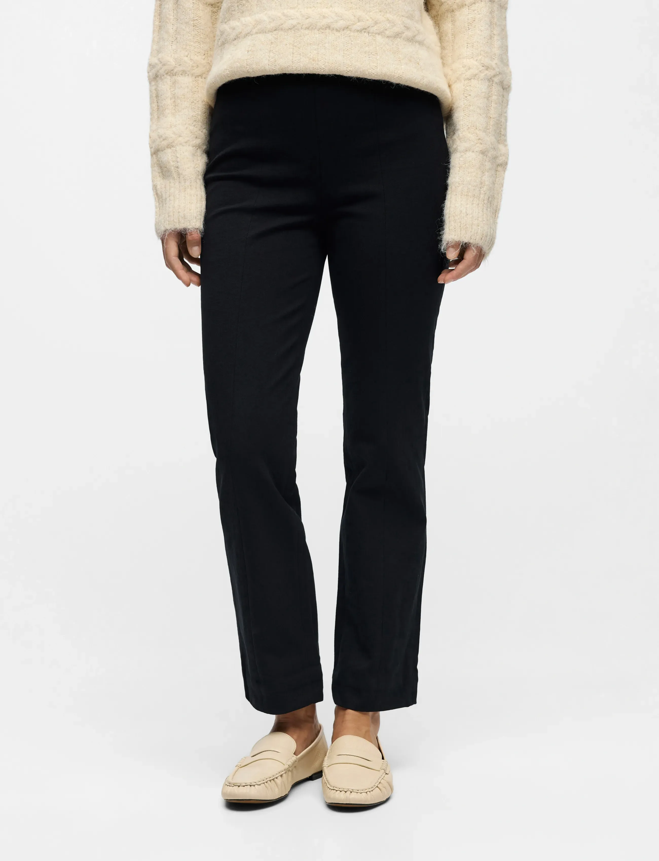 Object Objlake Mw Sli Ankle Pant Noos, 38 x 32, Black, Bukser > Slim Fit-Bukser, Dame