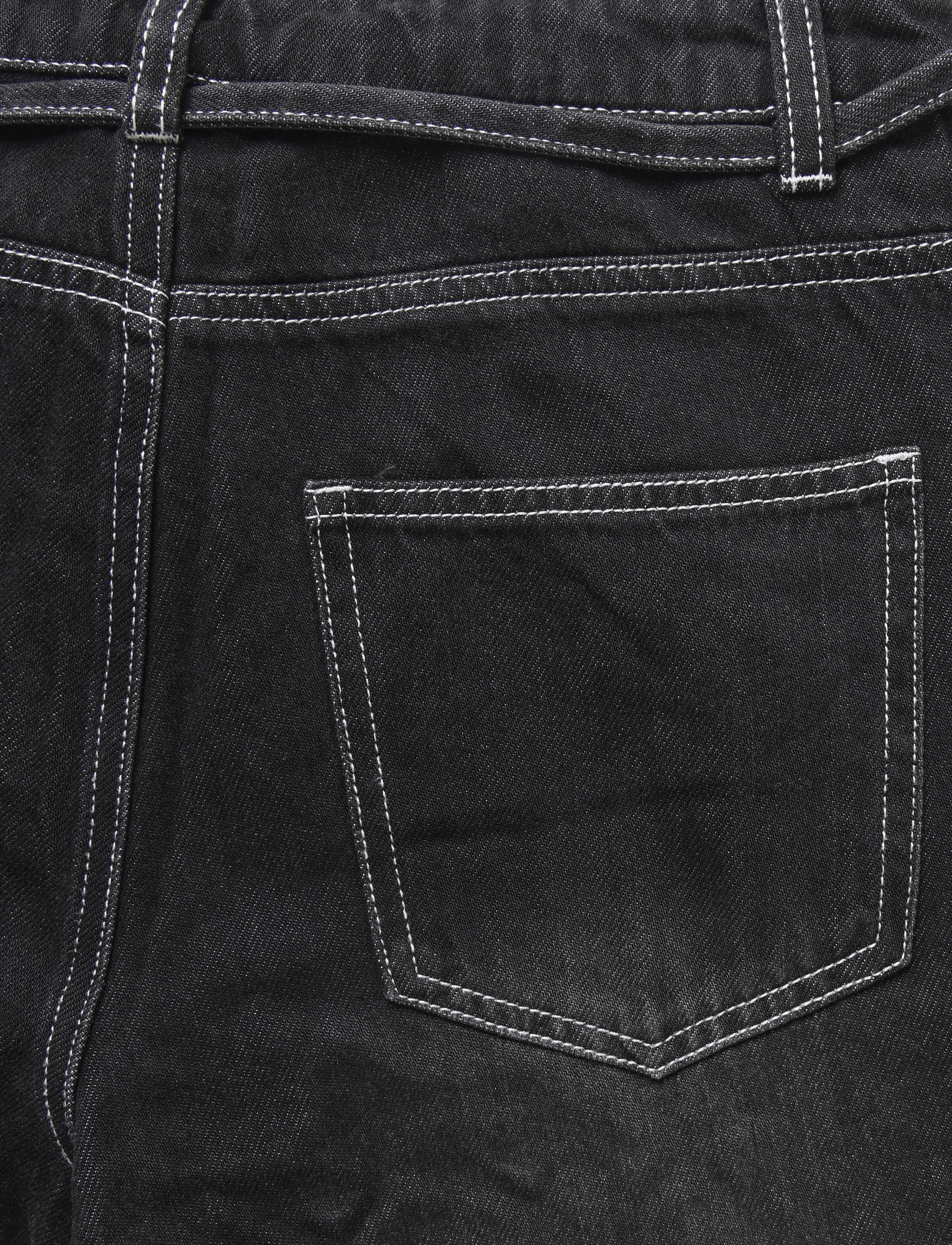 Object - OBJROSIE MW WIDE JEANS NOOS - laia säärega teksad - black - 4