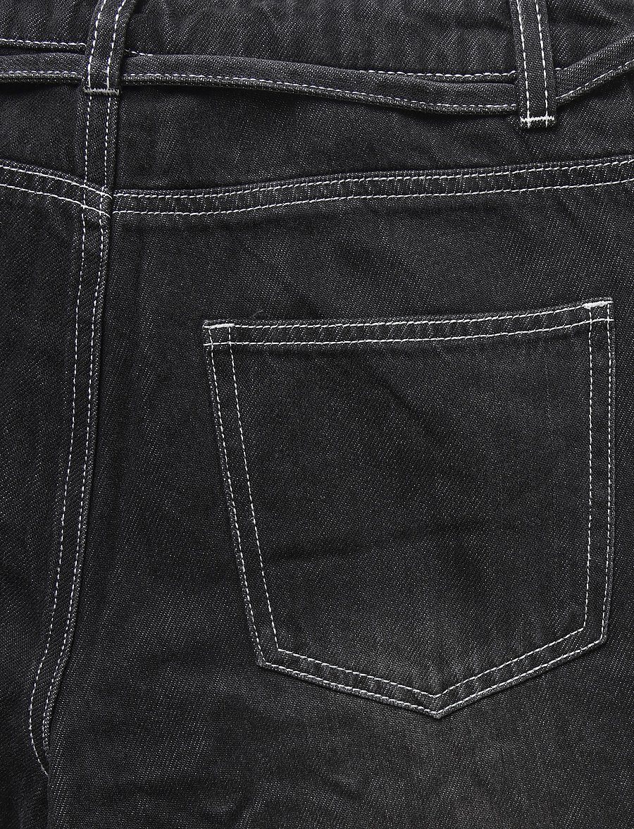 Object - OBJROSIE MW WIDE JEANS NOOS - laia säärega teksad - black - 4