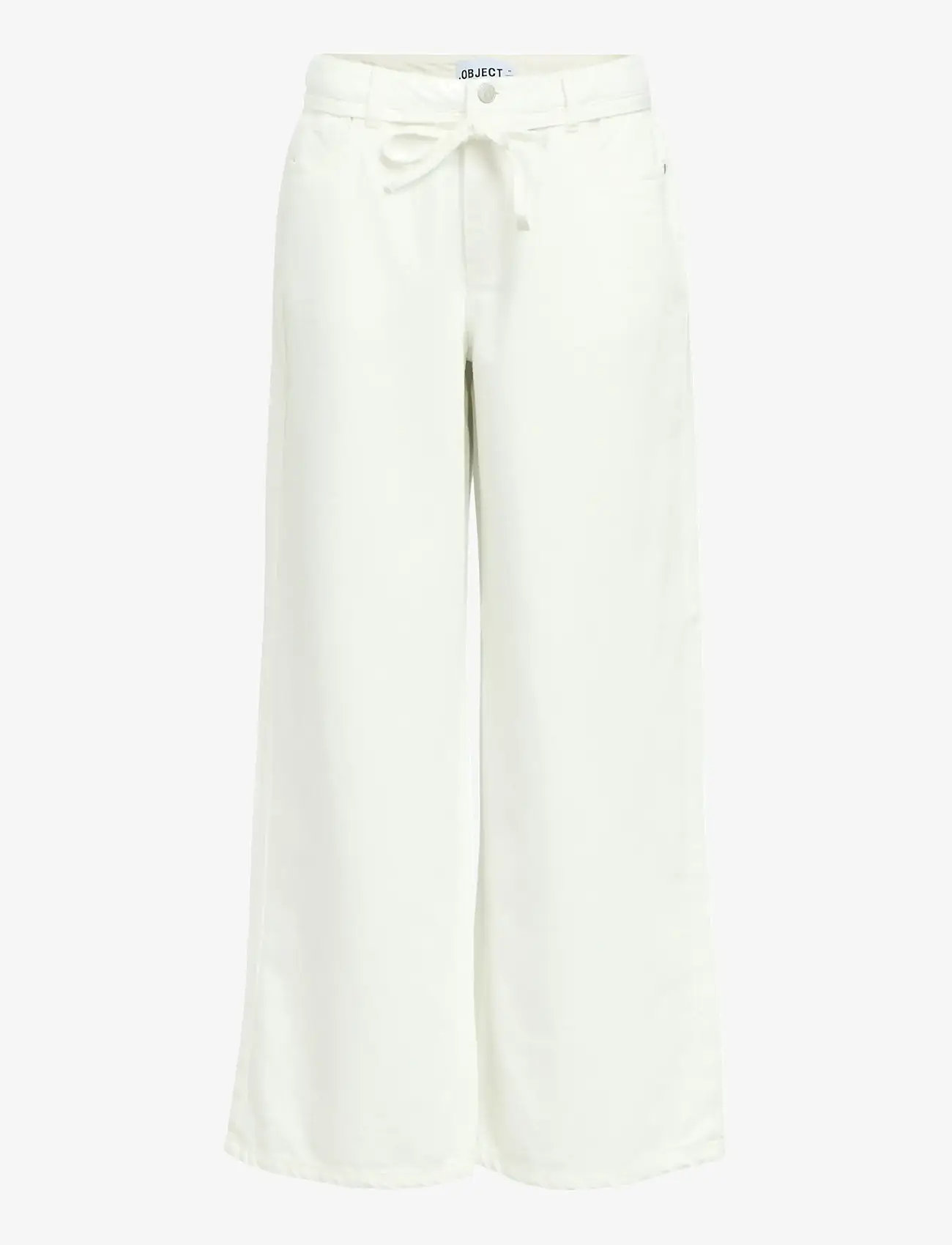 Object - OBJROSIE MW WIDE JEANS NOOS - brede jeans - cloud dancer - 1