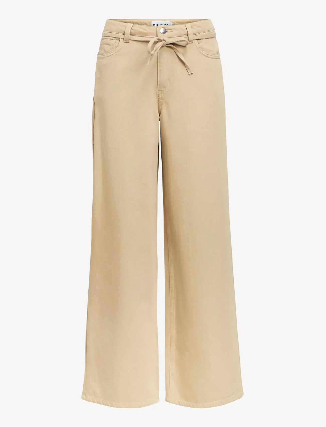 Object - OBJROSIE MW WIDE JEANS NOOS - brede jeans - humus - 1