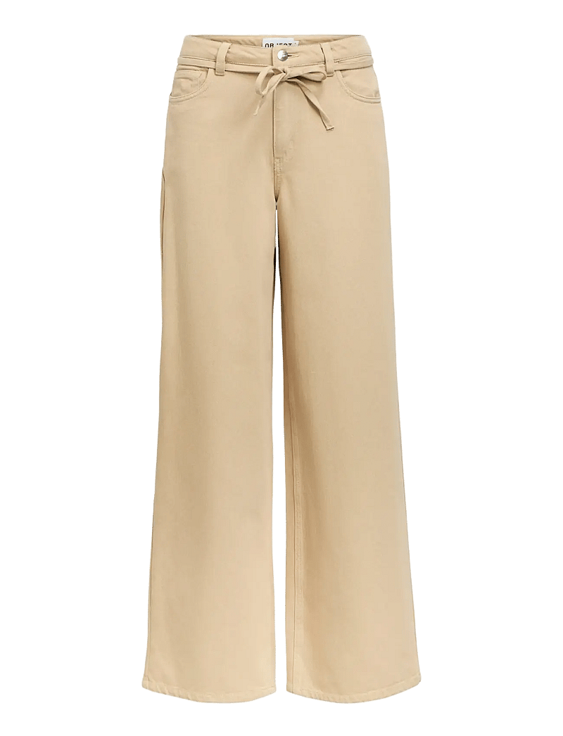 Object - OBJROSIE MW WIDE JEANS NOOS - brede jeans - humus - 1