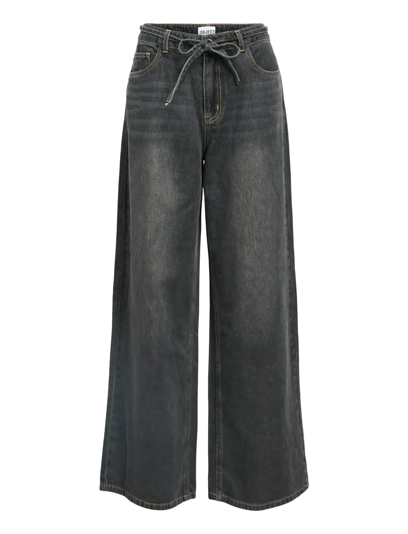 Object OBJROSIE MW WIDE JEANS NOOS - Jeans - MEDIUM GREY DENIM / grey