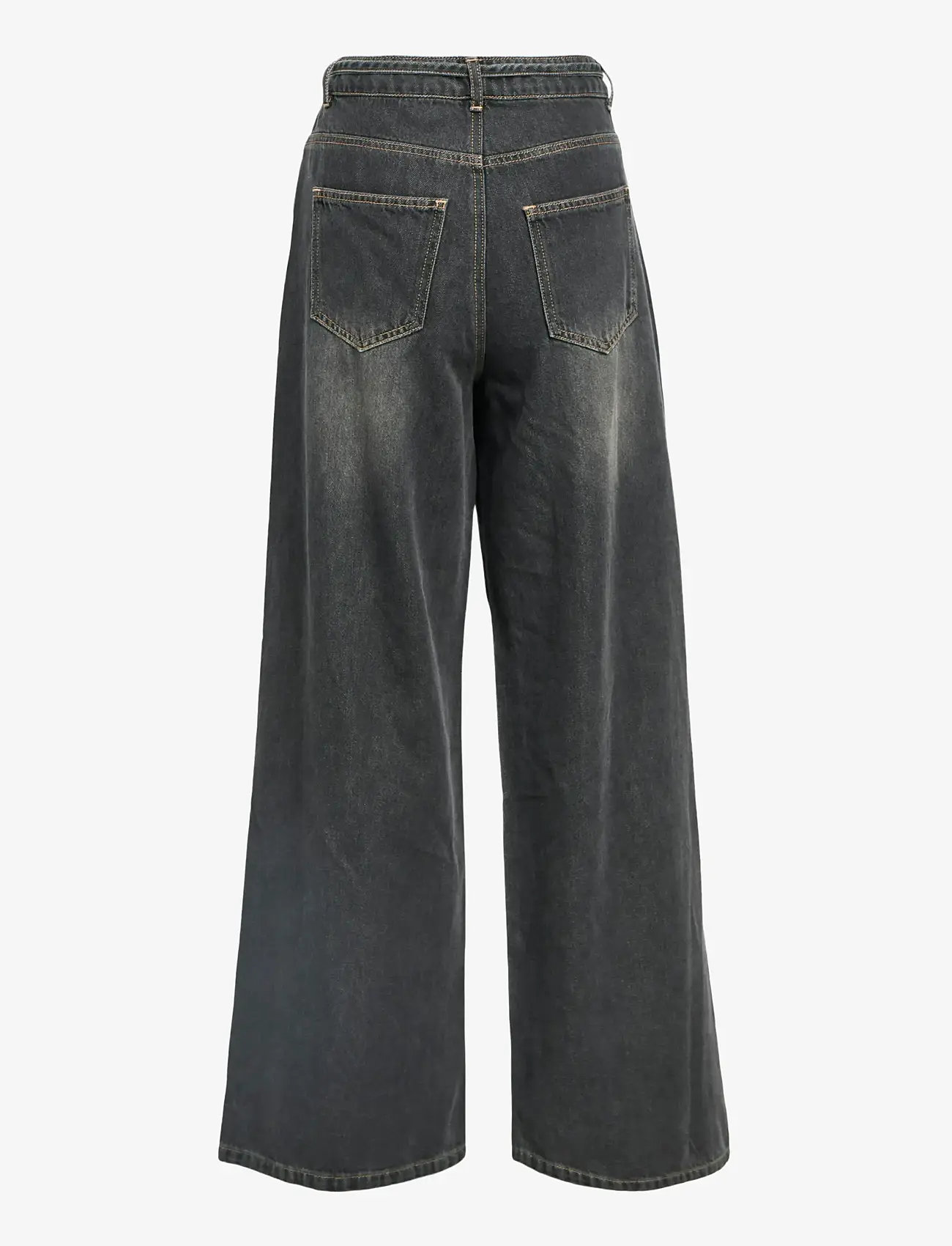 Object - OBJROSIE MW WIDE JEANS NOOS - hosen mit weitem bein - medium grey denim - 2