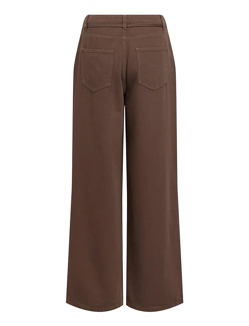 Object - OBJROSIE MW WIDE JEANS NOOS - brede jeans - seal brown - 2
