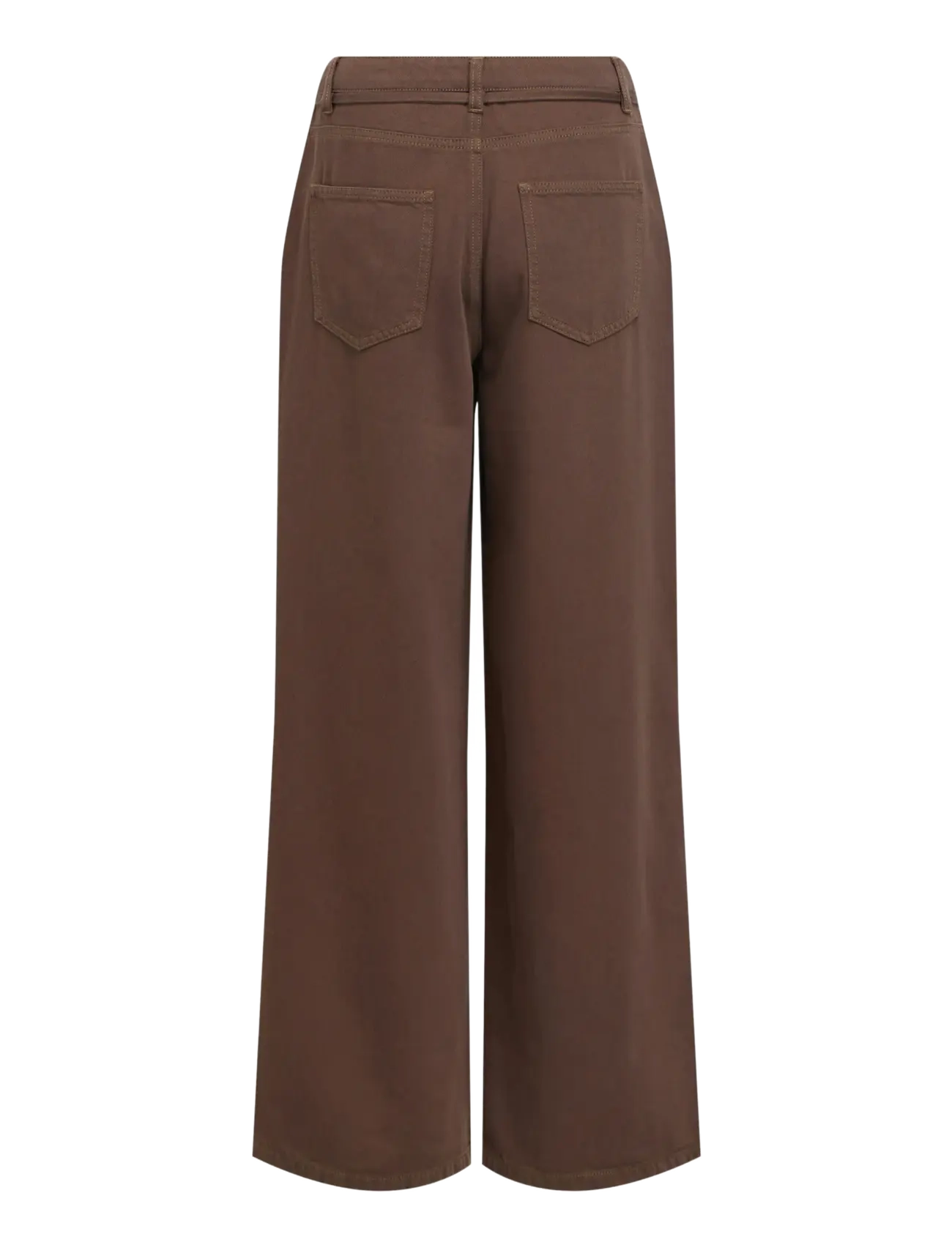 Object - OBJROSIE MW WIDE JEANS NOOS - vide jeans - seal brown - 2