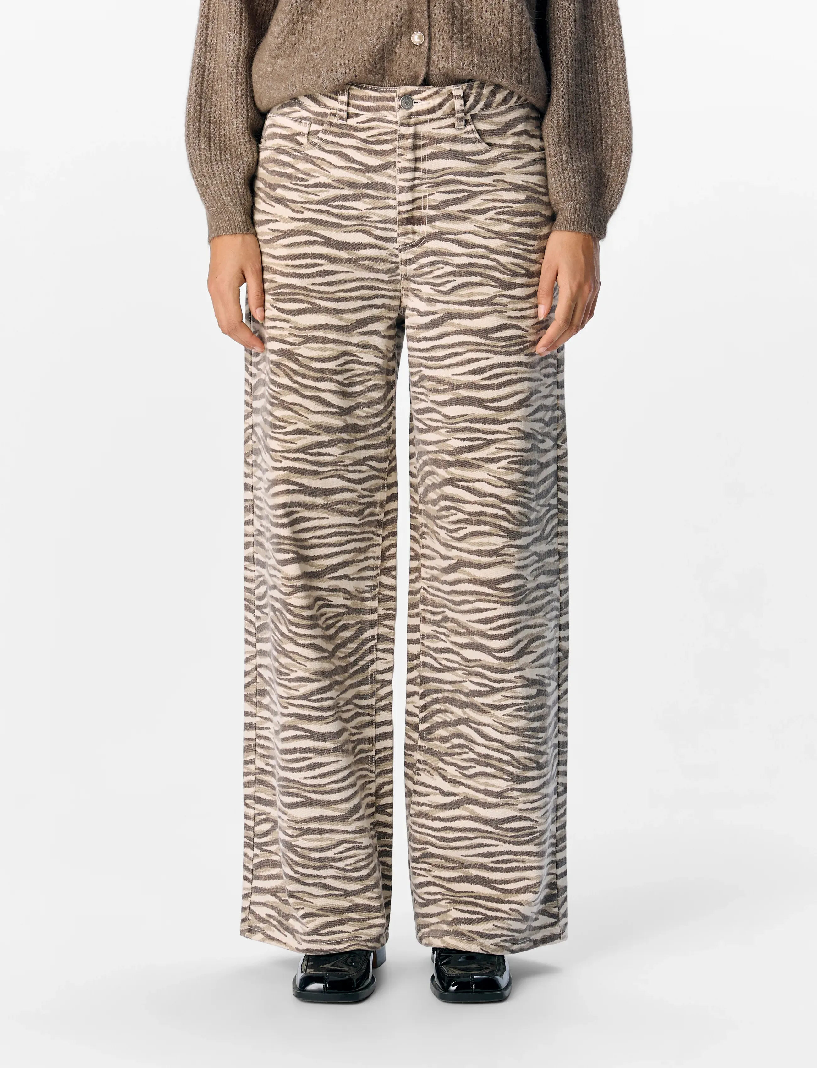 Object Objserisa Hw Long Pant E Ps 25, XS, Trousers, Beige - Wide Leg, Frauen