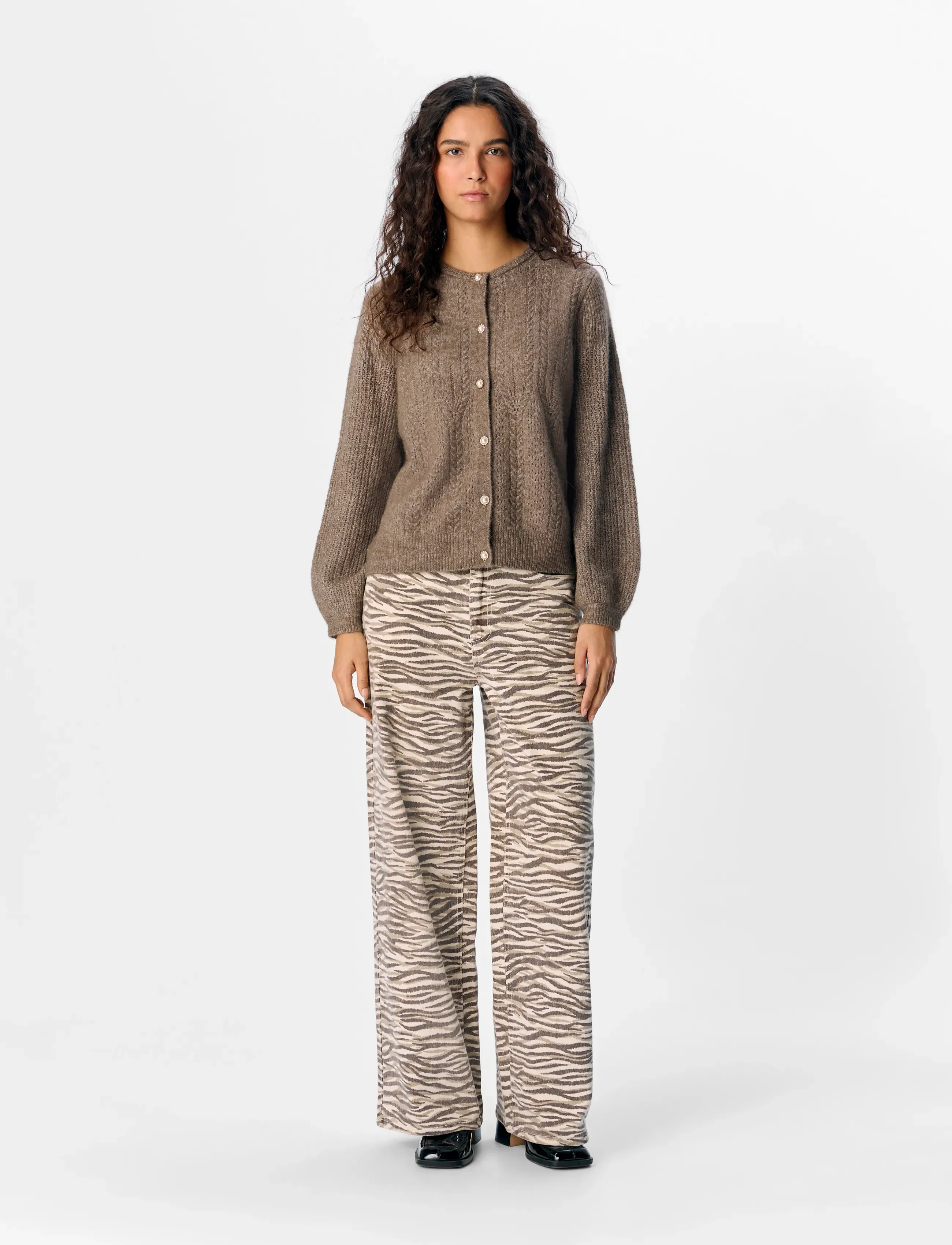 Object - OBJSERISA HW LONG PANT E PS 25 - vida byxor - sandshell - 4