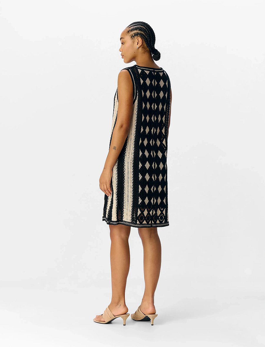 Object - OBJWASILA KNIT RE S/L DRESS 138 - pitskleidid - sandshell - 2