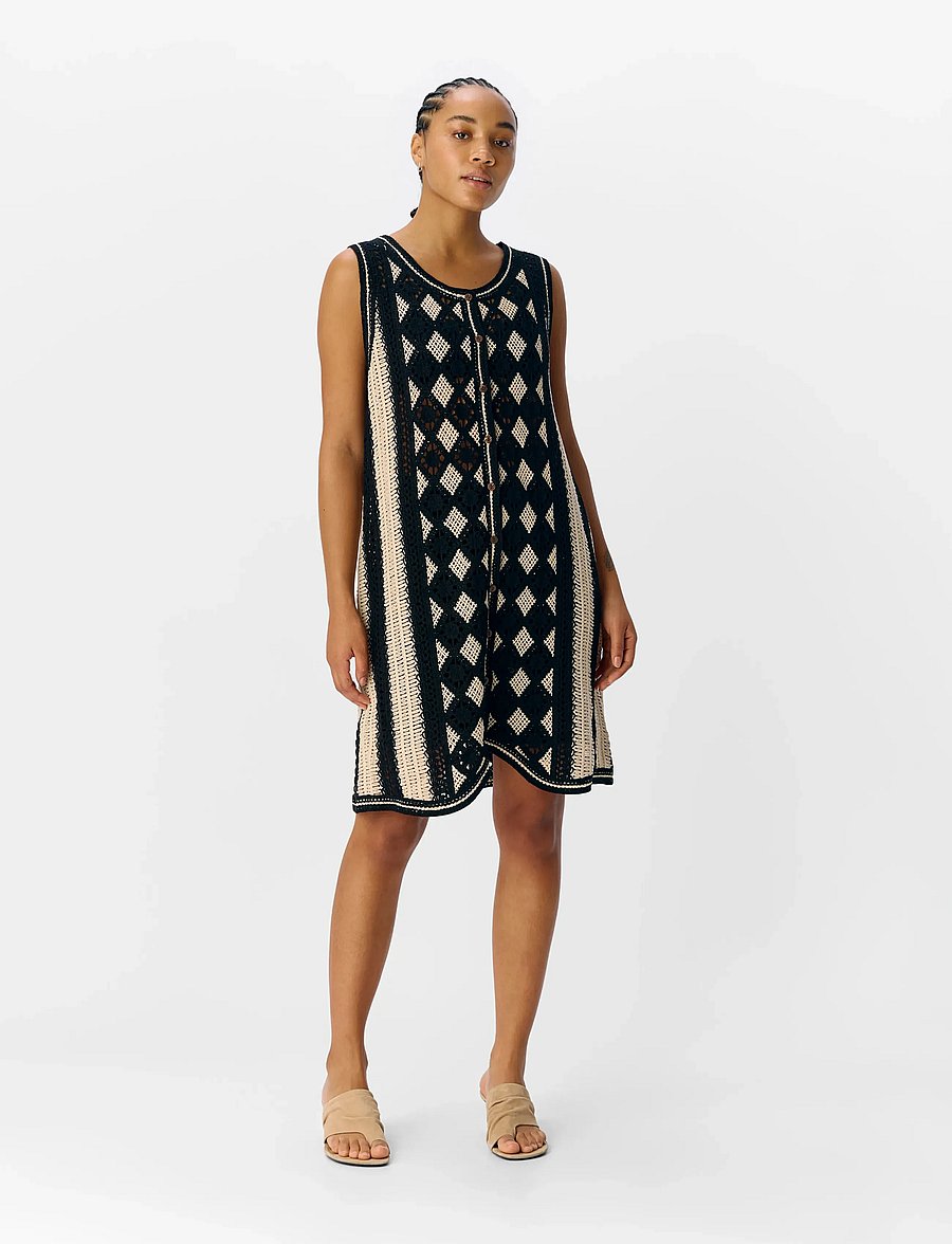 Object - OBJWASILA KNIT RE S/L DRESS 138 - pitskleidid - sandshell - 3