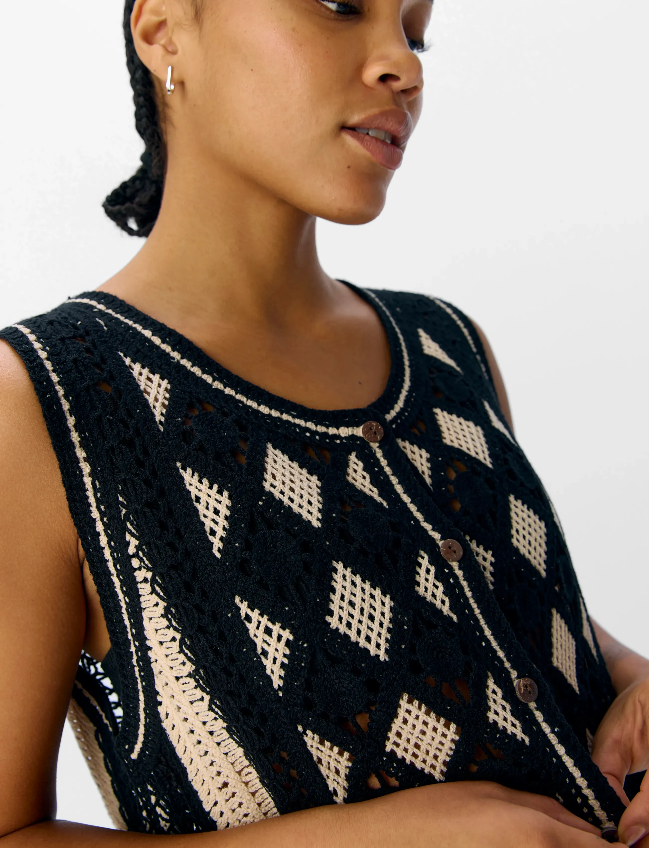 Object - OBJWASILA KNIT RE S/L DRESS 138 - lace dresses - sandshell - 4