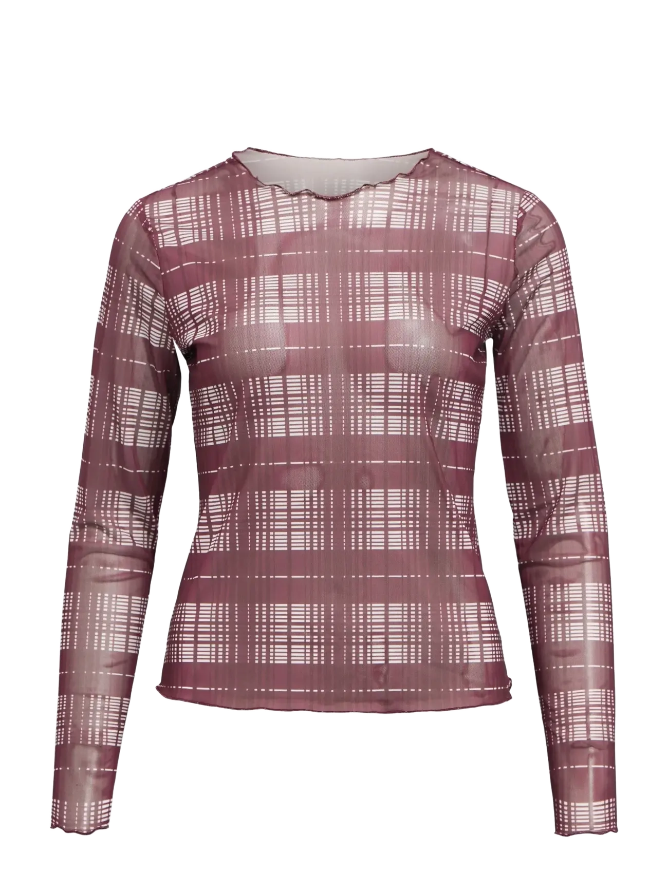 Object OBJMONTANA MESH TOP E REP - T-shirts & Toppe - CABERNET / burgundy