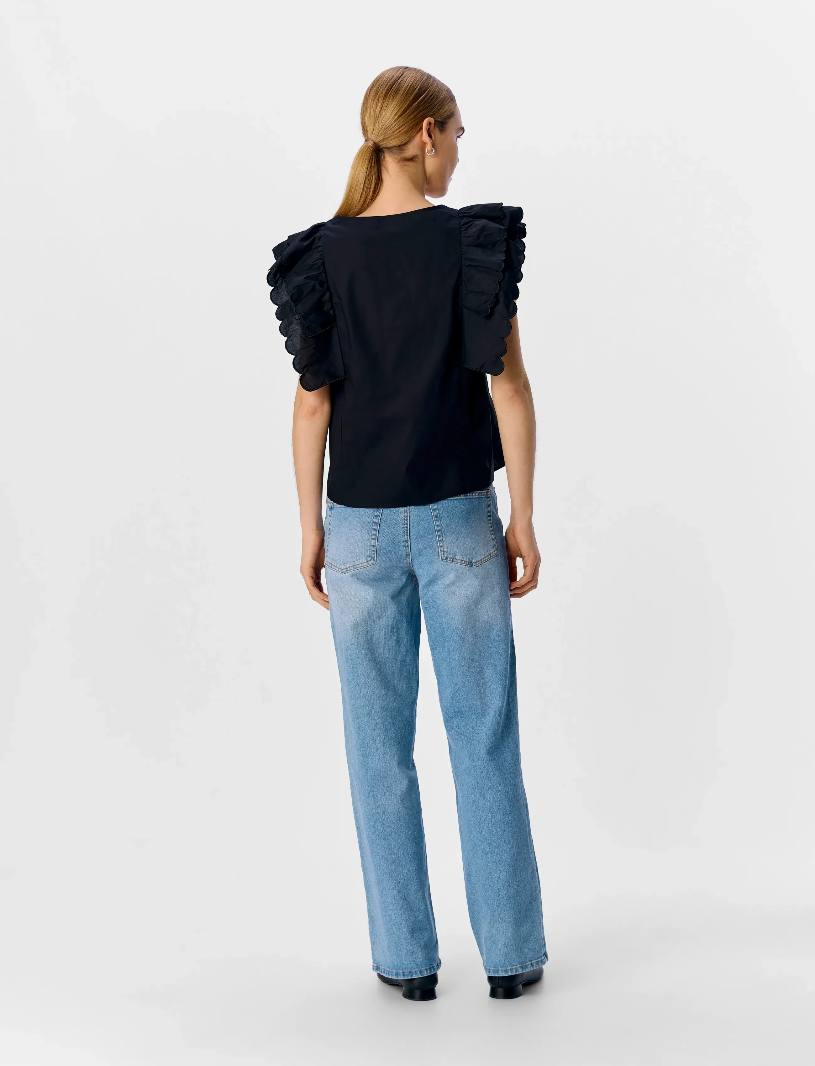 Object - OBJHOPE PAPAYA NOUR S/S TOP E DIV - Ærmeløse bluser - black - 2