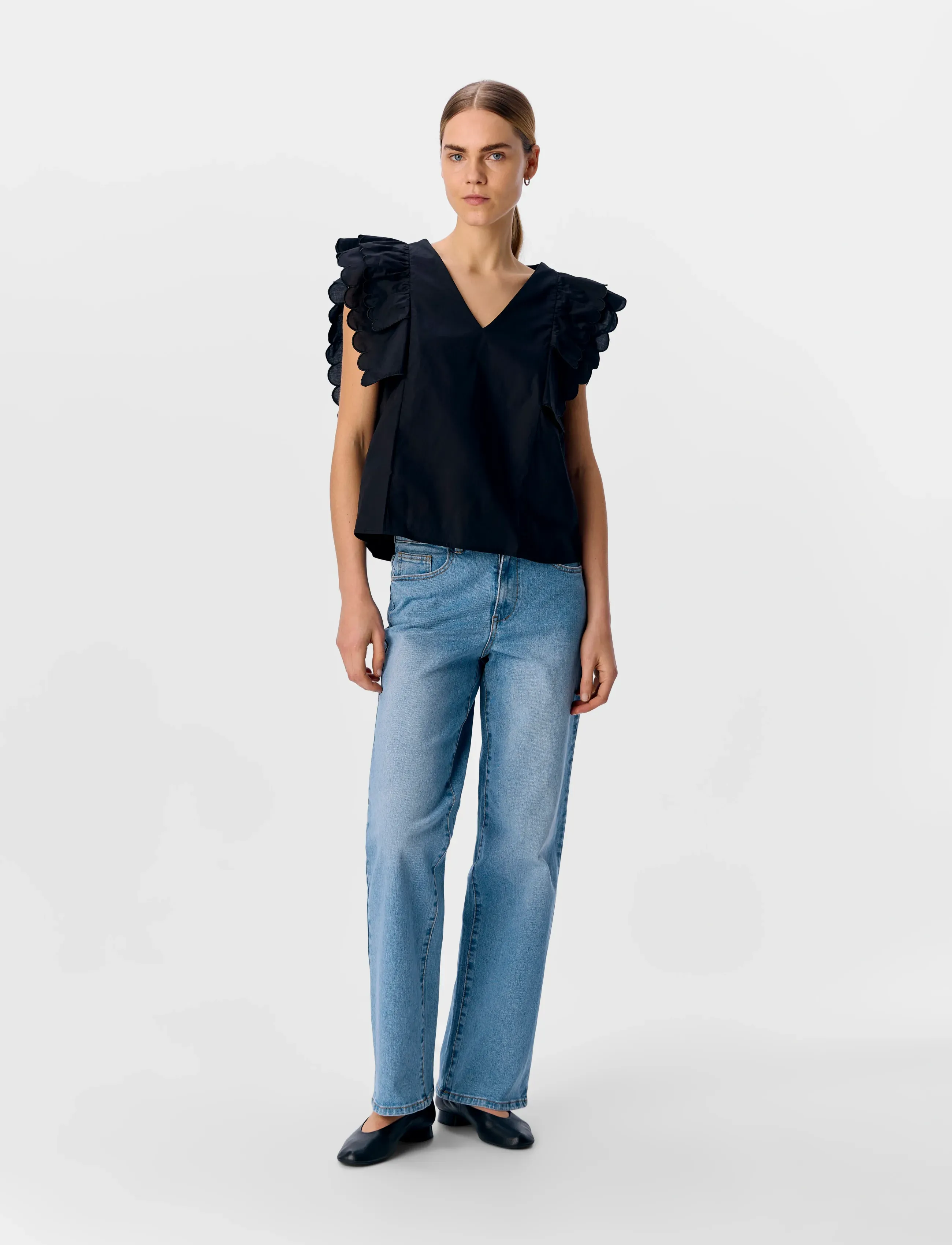Object - OBJHOPE PAPAYA NOUR S/S TOP E DIV - Ærmeløse bluser - black - 5