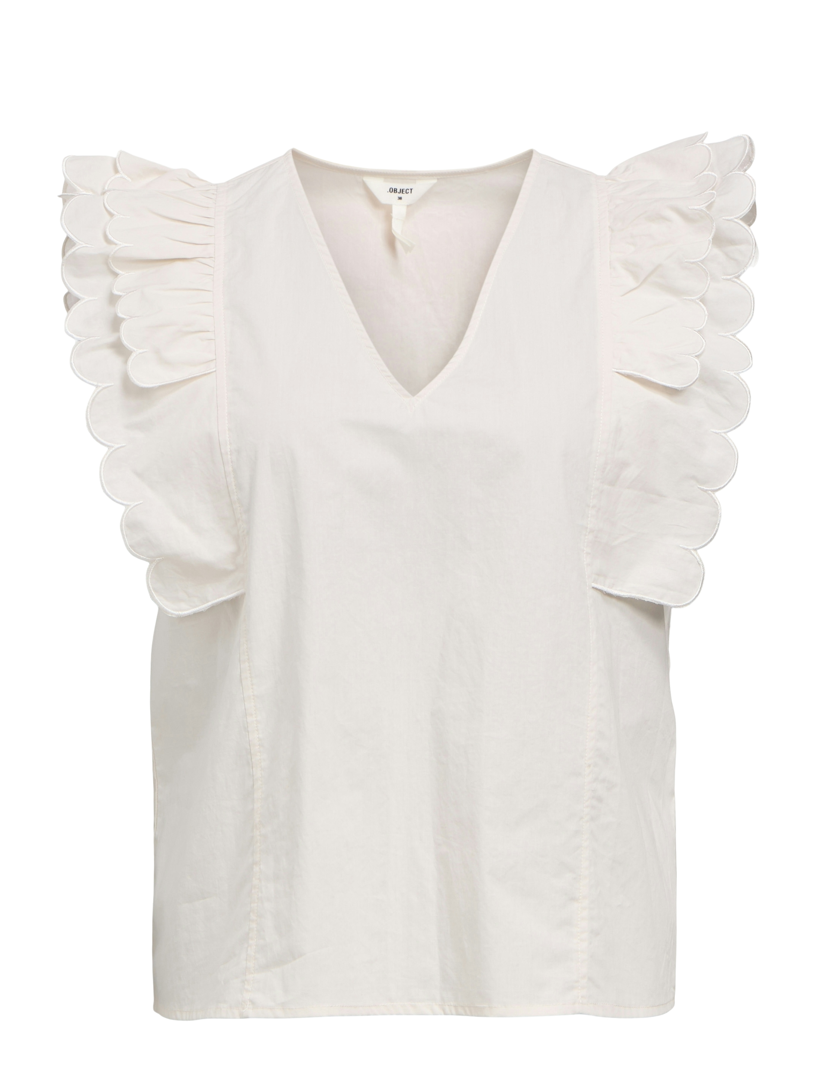 Object OBJHOPE PAPAYA NOUR S/S TOP E DIV - Bluser - WHITE SAND / white