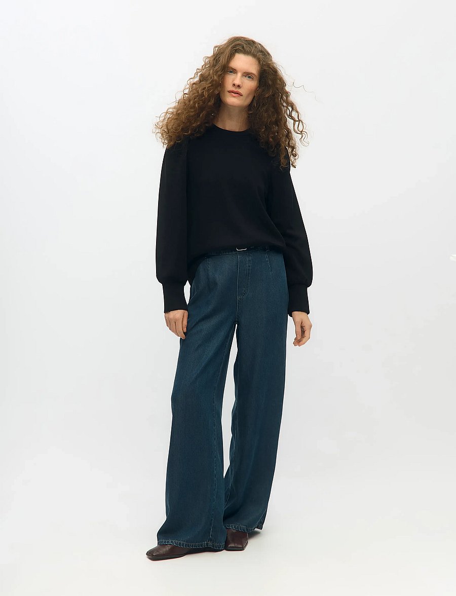 Object - OBJANDREA RE L/S O-NECK SWEAT NOOS - sweatshirts - black - 0