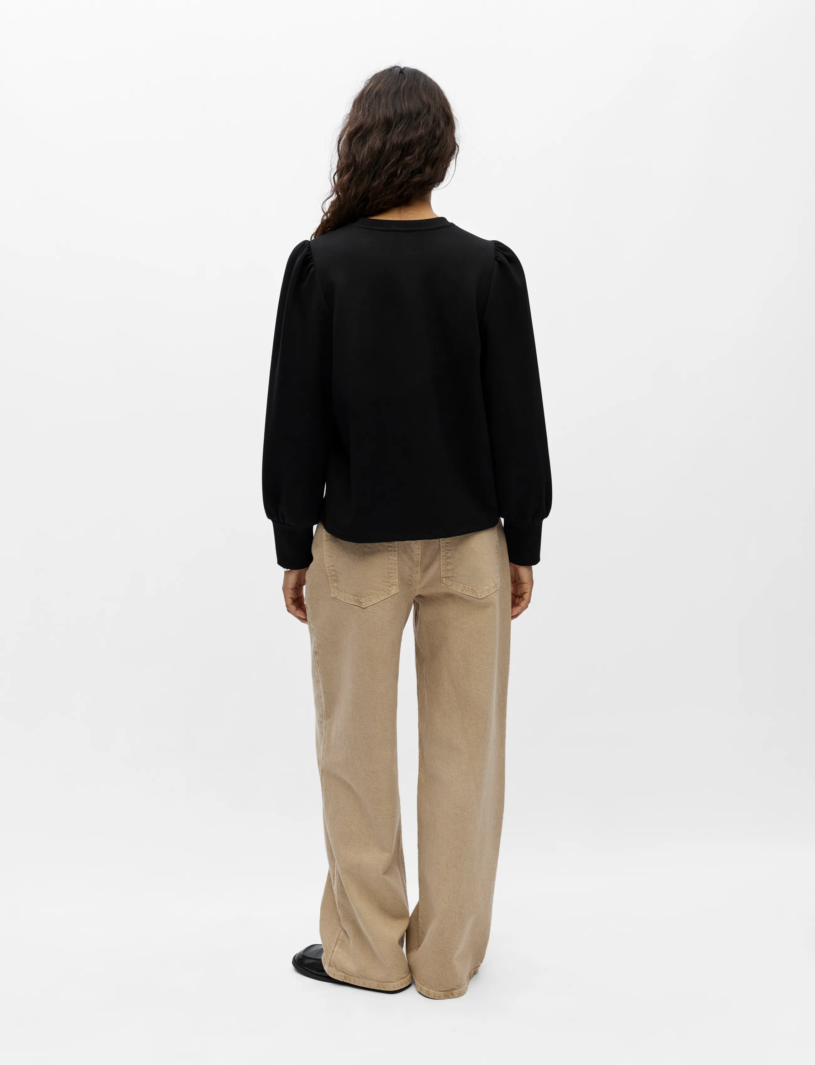 Object - OBJANDREA RE L/S O-NECK TOP NOOS - black - 2
