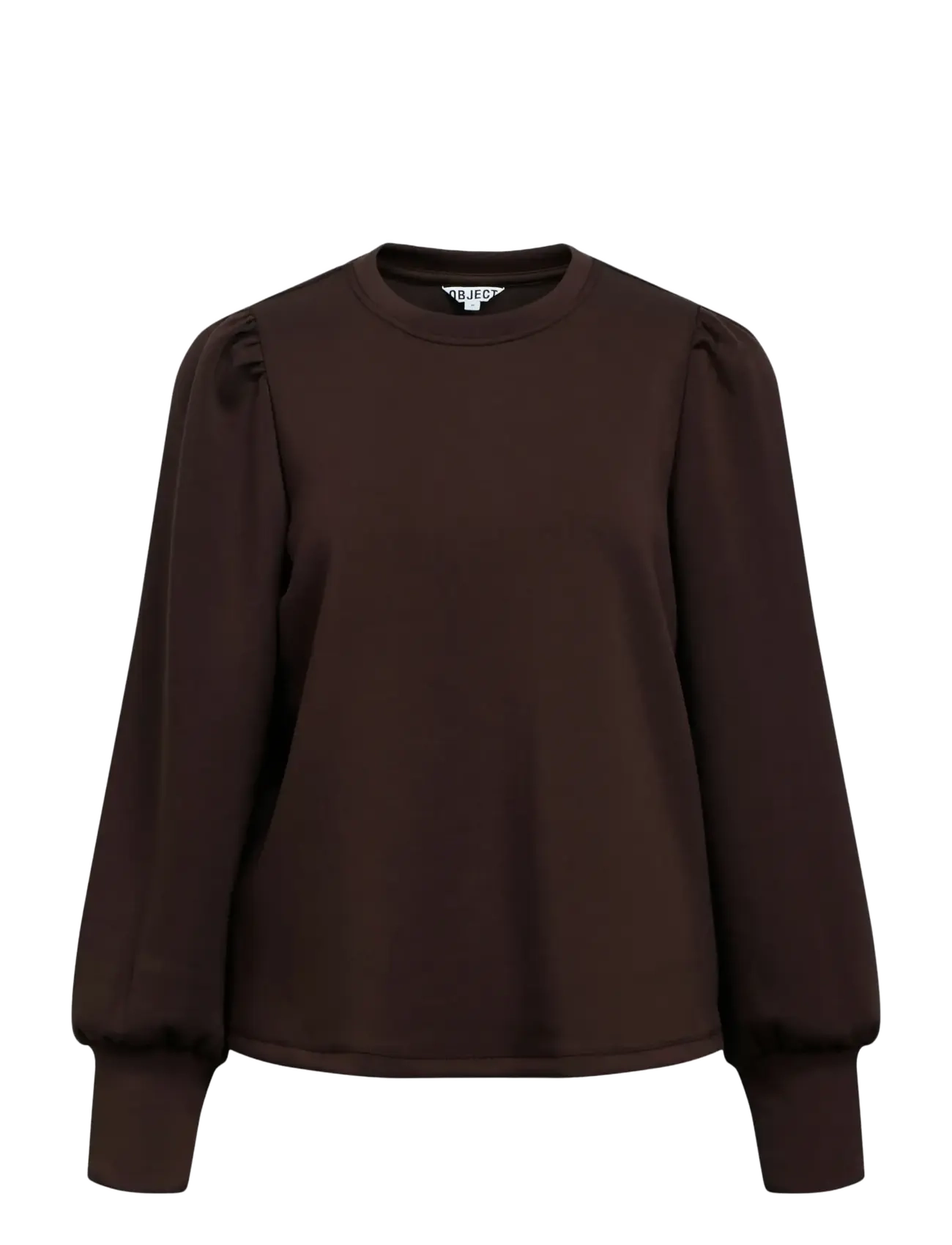 Object OBJANDREA RE L/S O-NECK TOP NOOS - Strickmode - SEAL BROWN / brown
