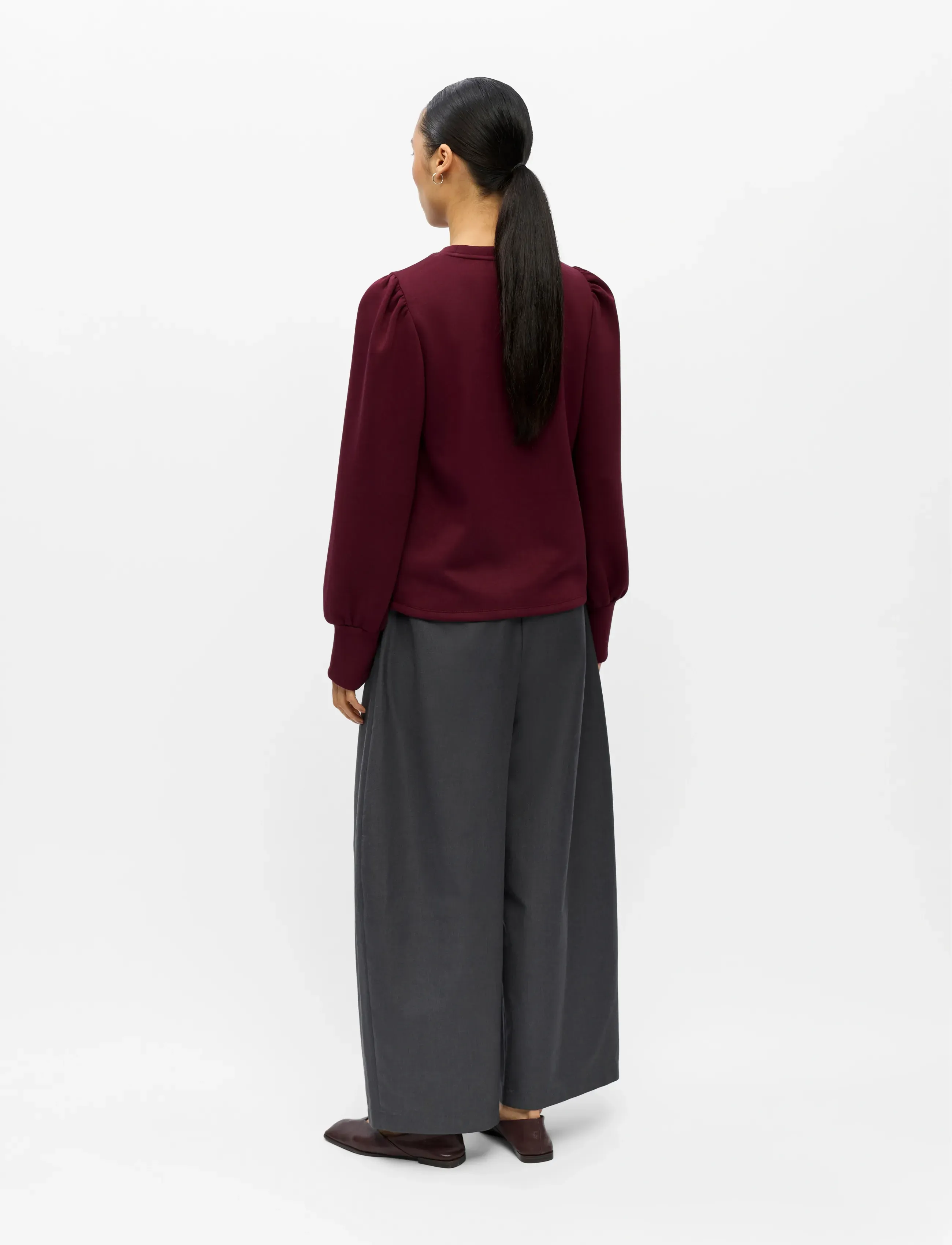 Object - OBJANDREA RE L/S O-NECK TOP NOOS - windsor wine - 2