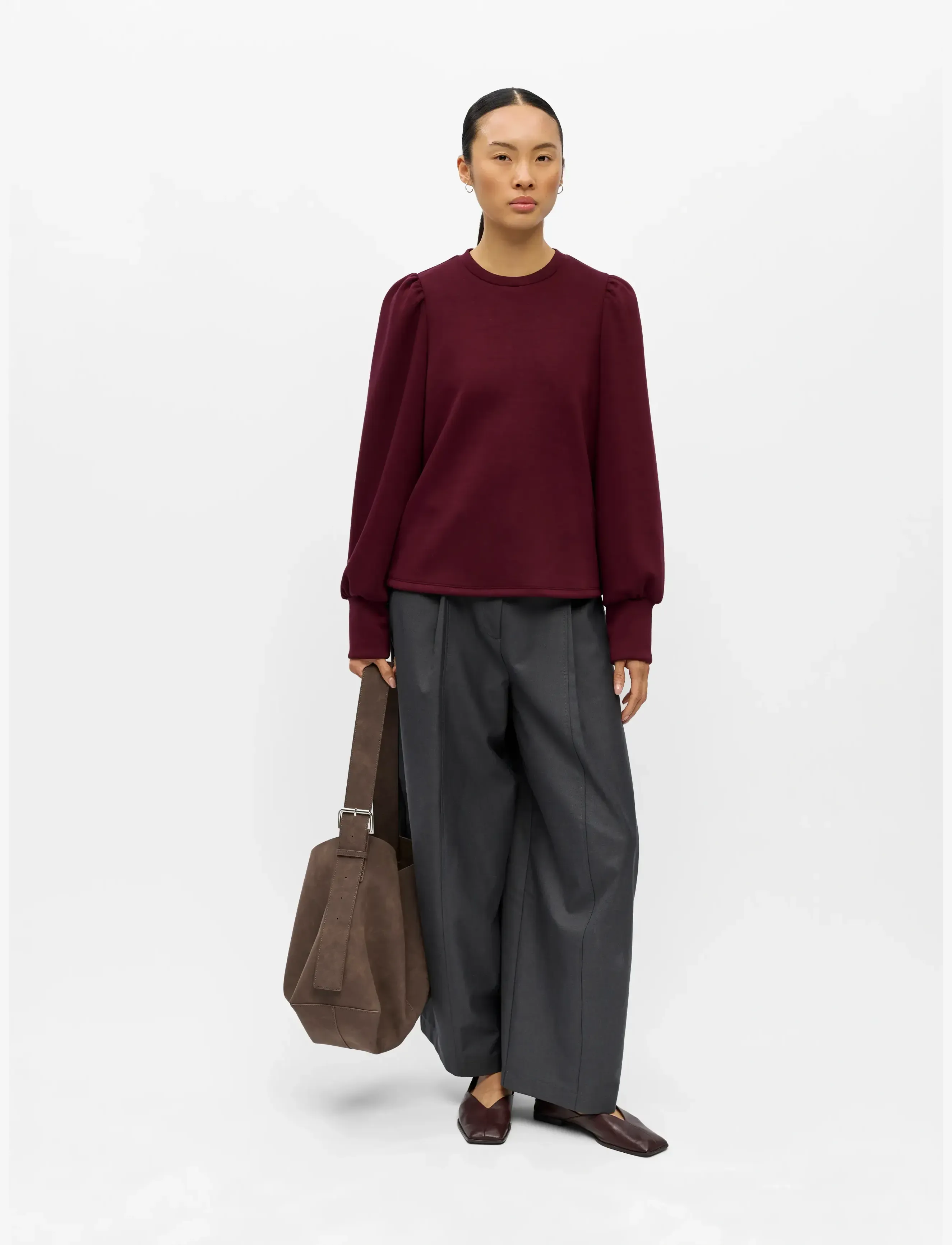 Object - OBJANDREA RE L/S O-NECK TOP NOOS - windsor wine - 4