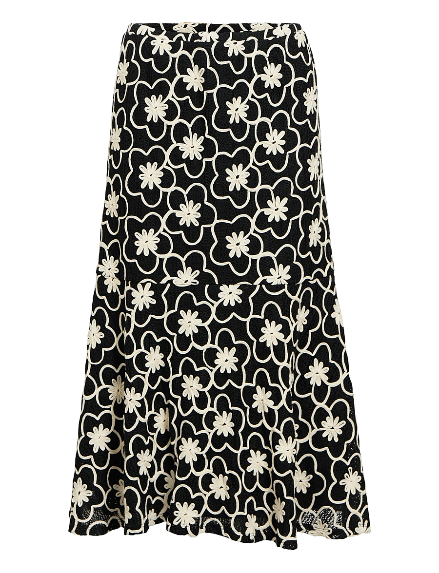 Object - OBJCALLA HW MIDI SKIRT 138 - midi-röcke - black - 0