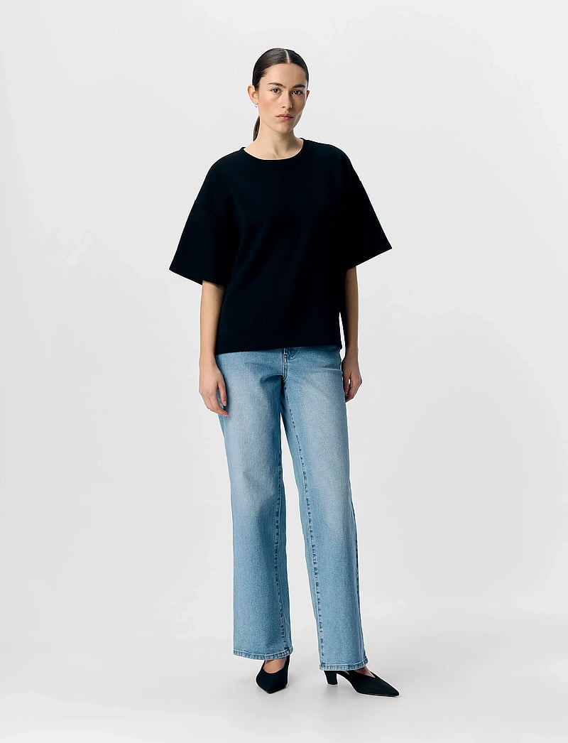 Object - OBJANDREA RE 2/4 T-SHIRT NOOS - t-shirts - black - 0
