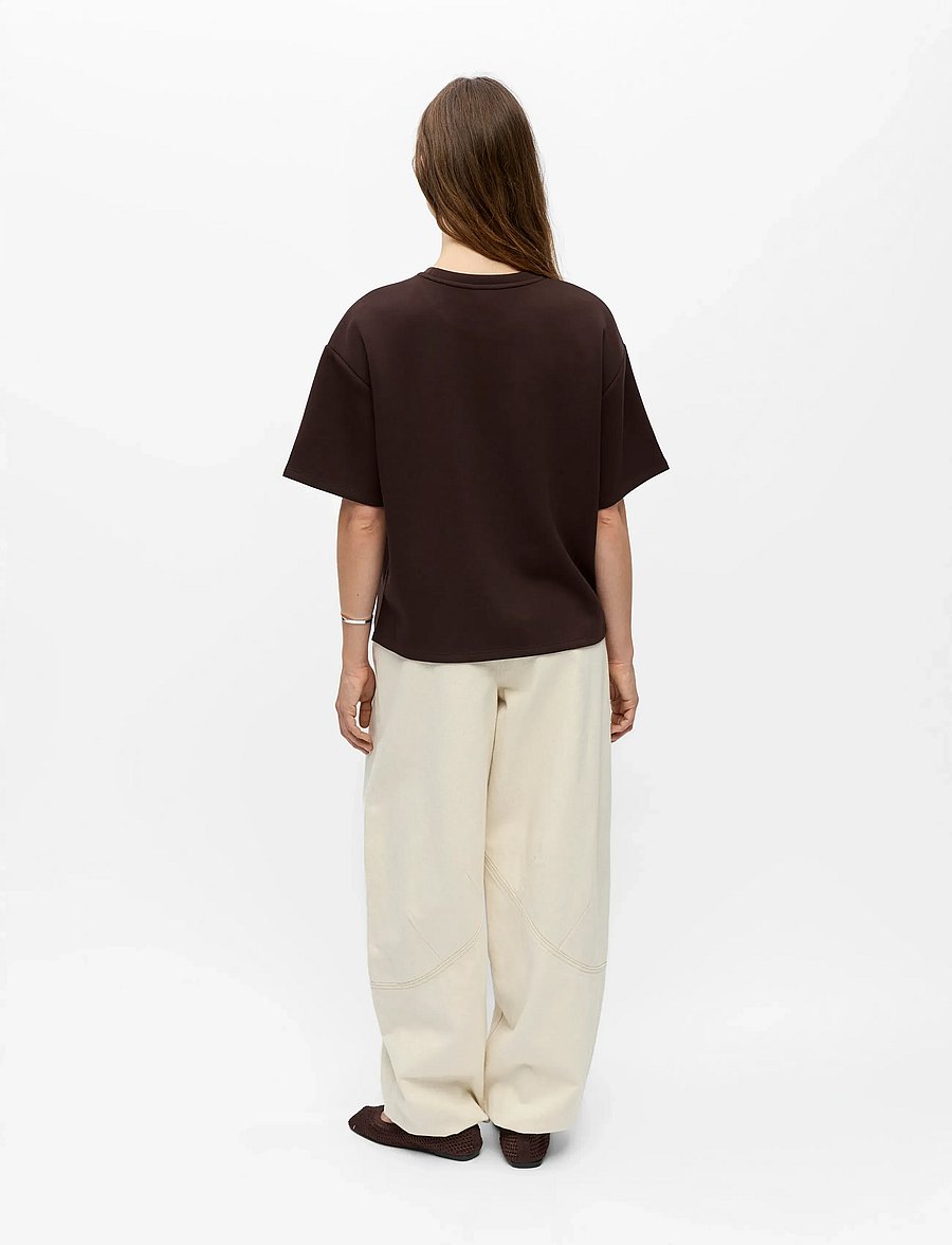 Object - OBJANDREA RE 2/4 T-SHIRT NOOS - t-shirts - seal brown - 2