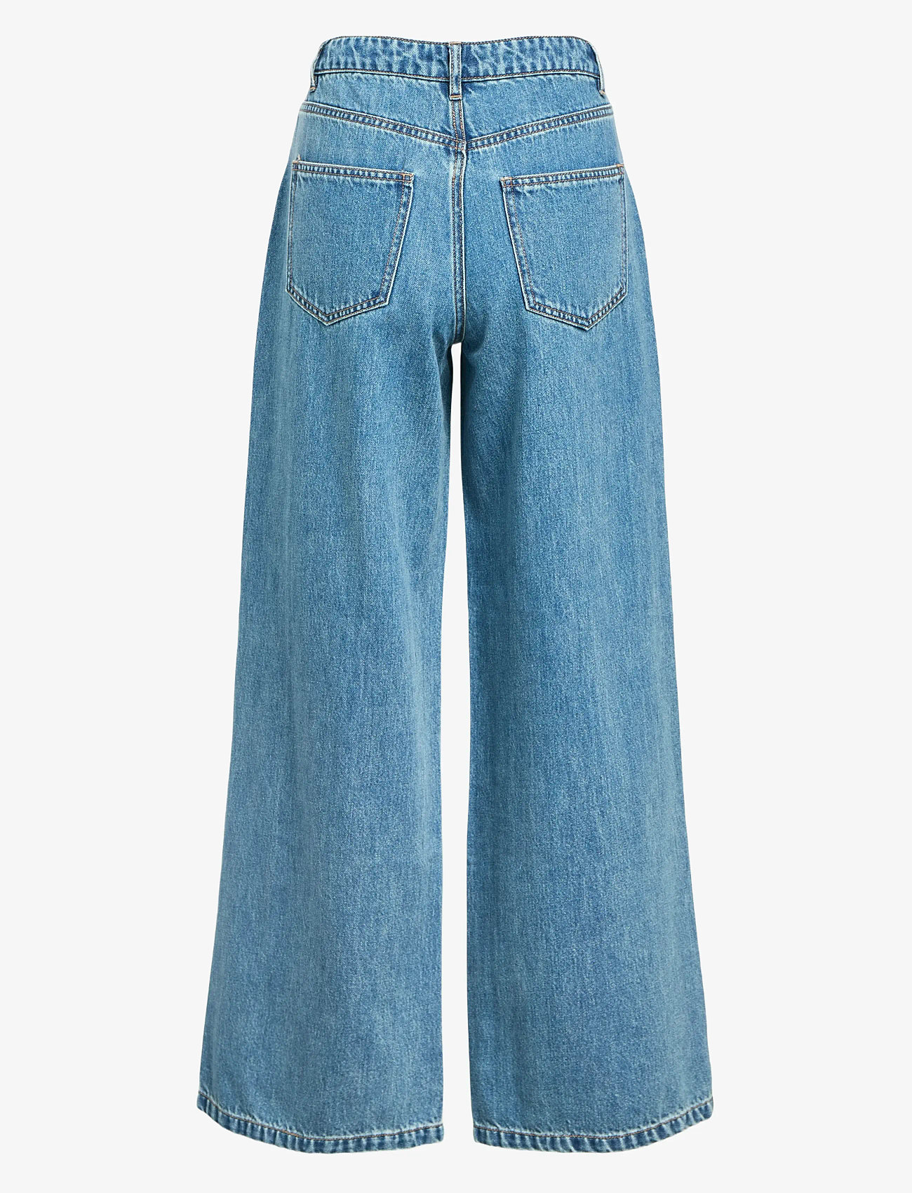 Object - OBJMOJI DIVONA MW WIDE JEANS 140 - hosen mit weitem bein - medium blue denim - 2