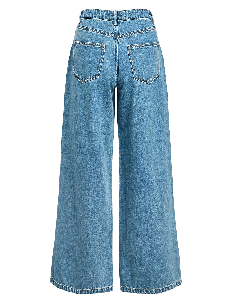 Object - OBJMOJI DIVONA MW WIDE JEANS 140 - hosen mit weitem bein - medium blue denim - 2