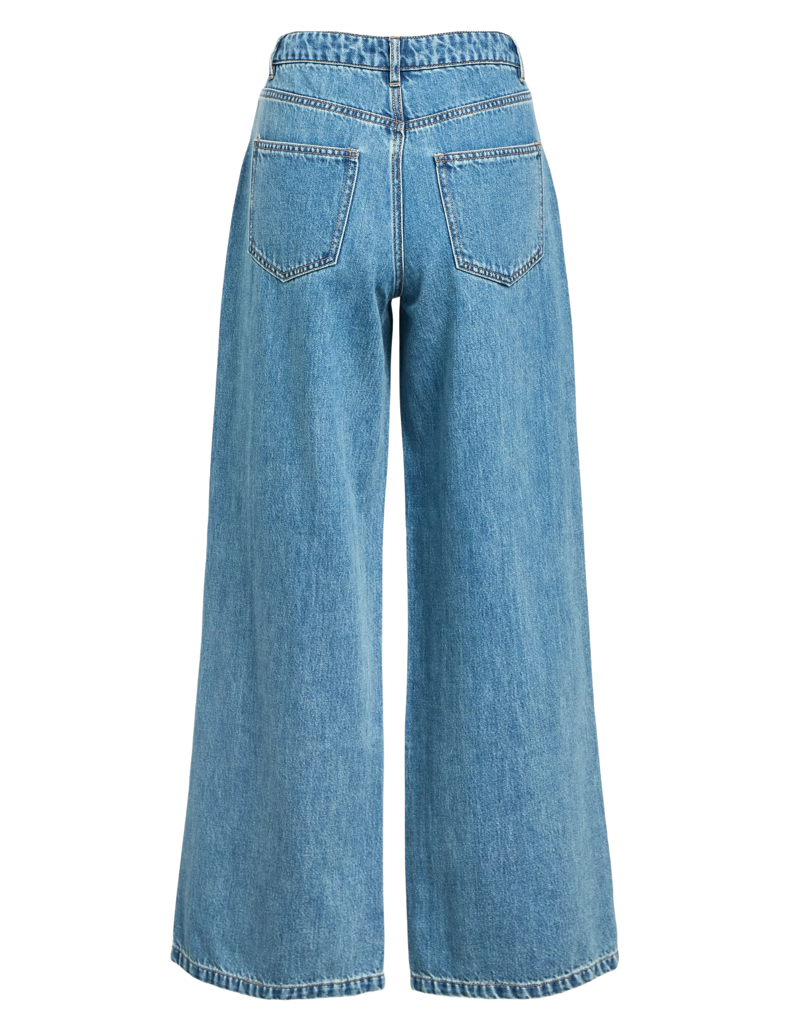 Object - OBJMOJI DIVONA MW WIDE JEANS 140 - brede jeans - medium blue denim - 2