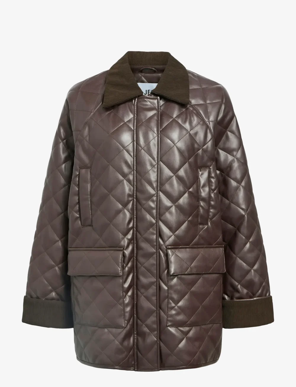 Object - OBJJUNA L/S RE QUILTED JACKET 140 - quiltede jakker - seal brown - 1