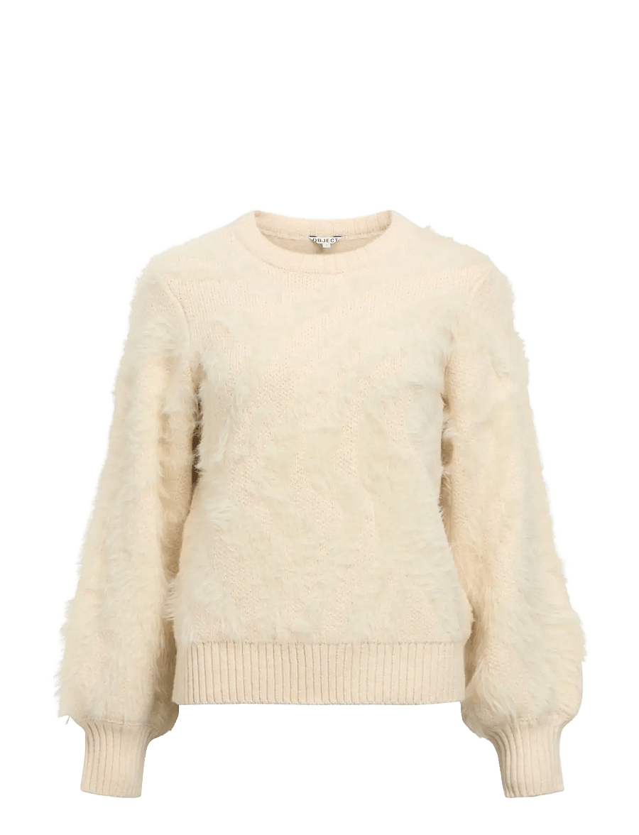 Object - OBJHOLLOW L/S RE KNIT PULLOVER NOOS - kampsunid - birch - 1