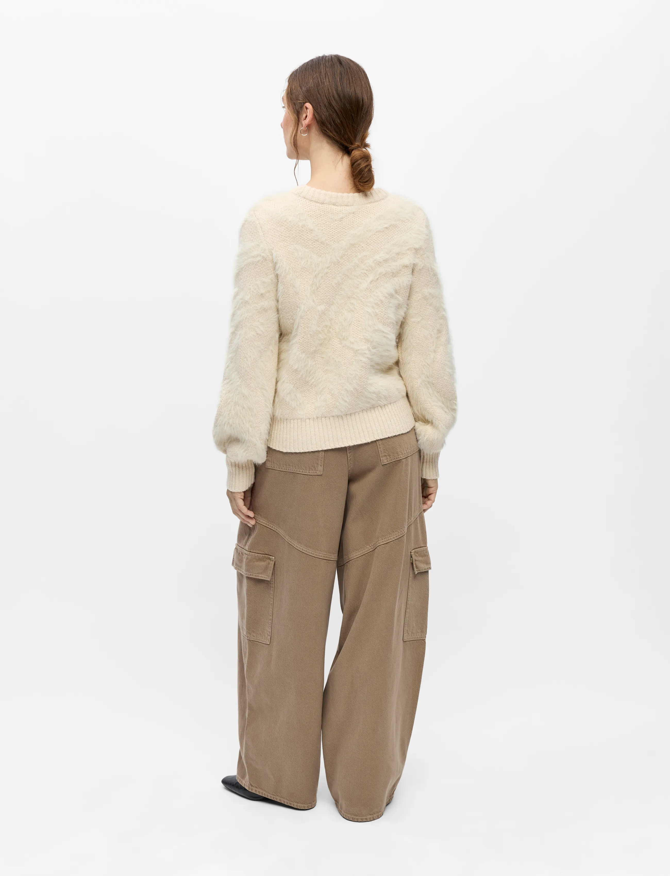 Object - OBJHOLLOW L/S RE KNIT PULLOVER NOOS - jumpers - birch - 2