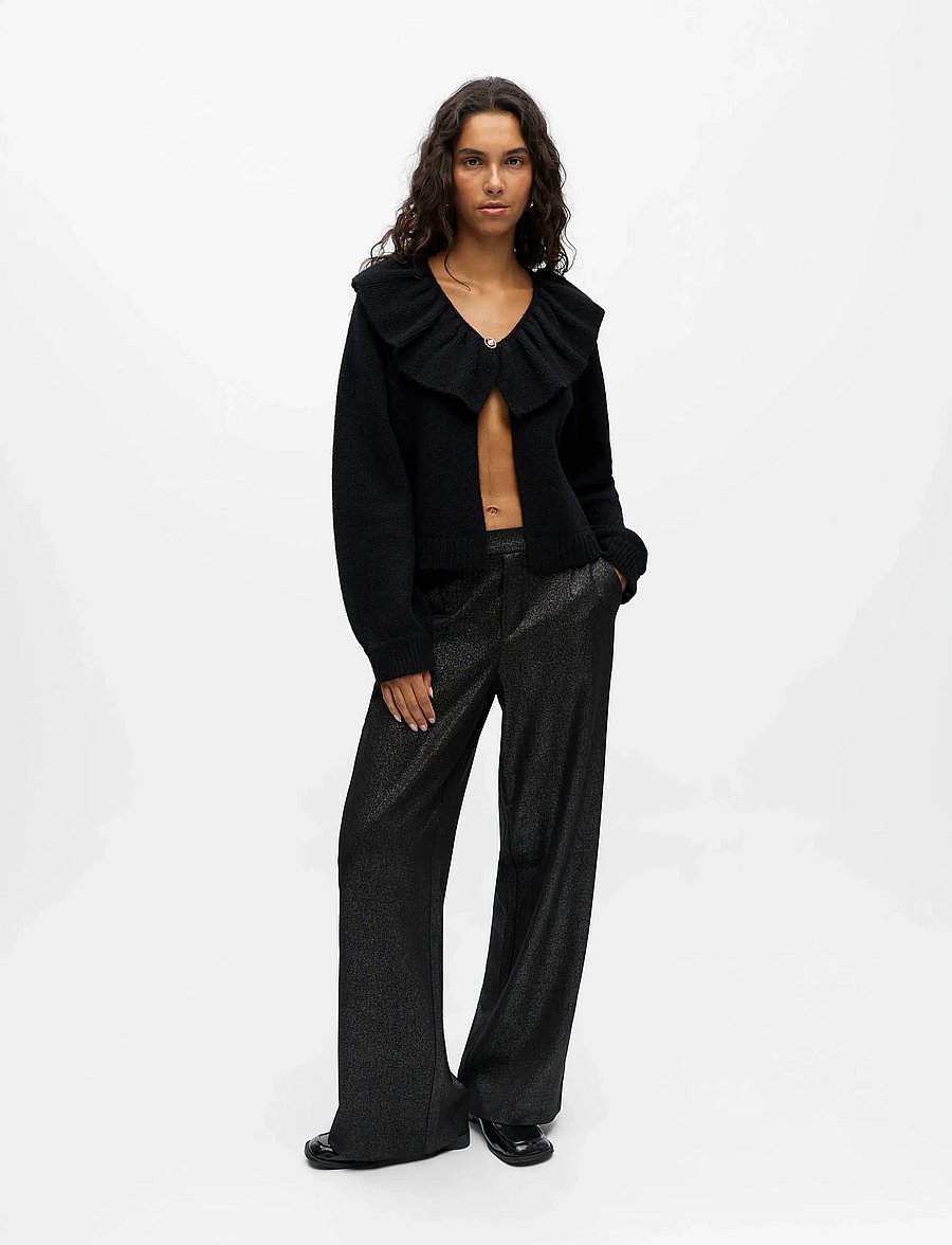 Object - OBJDENISI L/S LO KNIT CARDIGAN NOOS - kardiganid - black - 0