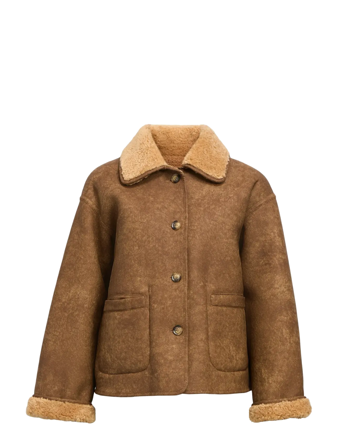 OBJECT Objsharri Ls Lo Reversible Jacke 140 Braun - 36 - Damen