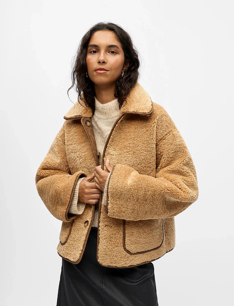 Object - OBJSHARRI LS LO REVERSIBLE JACKET 140 - winterjacken - tannin - 5