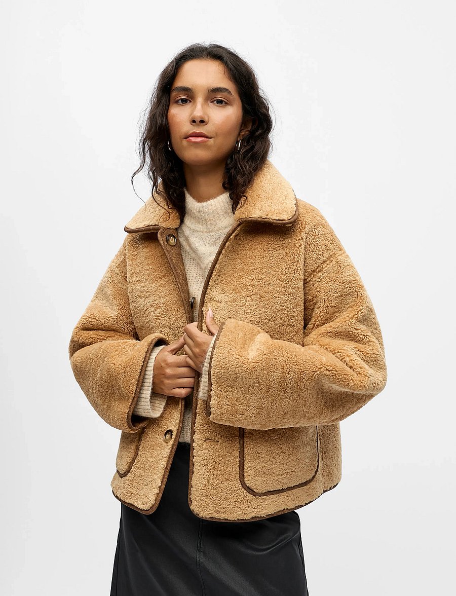 Object - OBJSHARRI LS LO REVERSIBLE JACKET 140 - talvejoped - tannin - 5