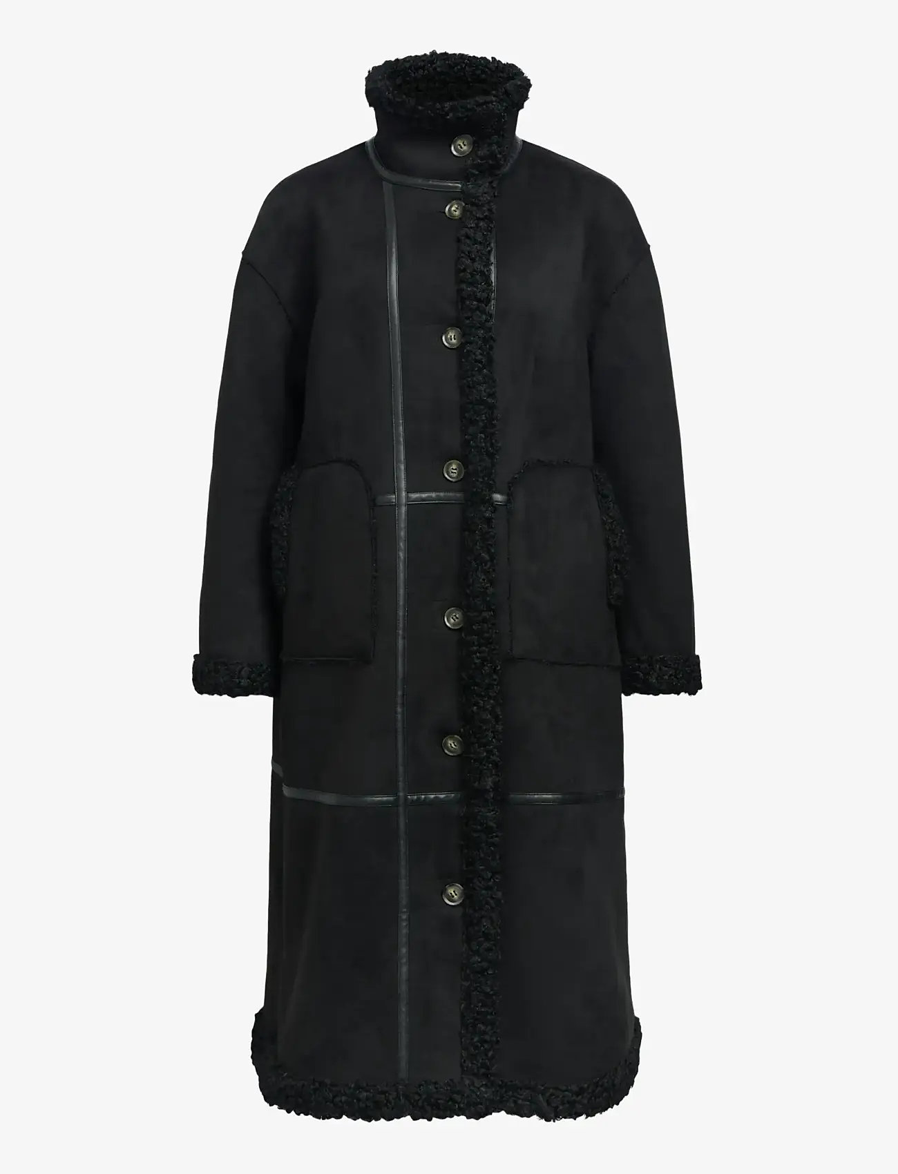 Object - OBJOAKLYN L/S LO COAT 141 - kappor - black - 1