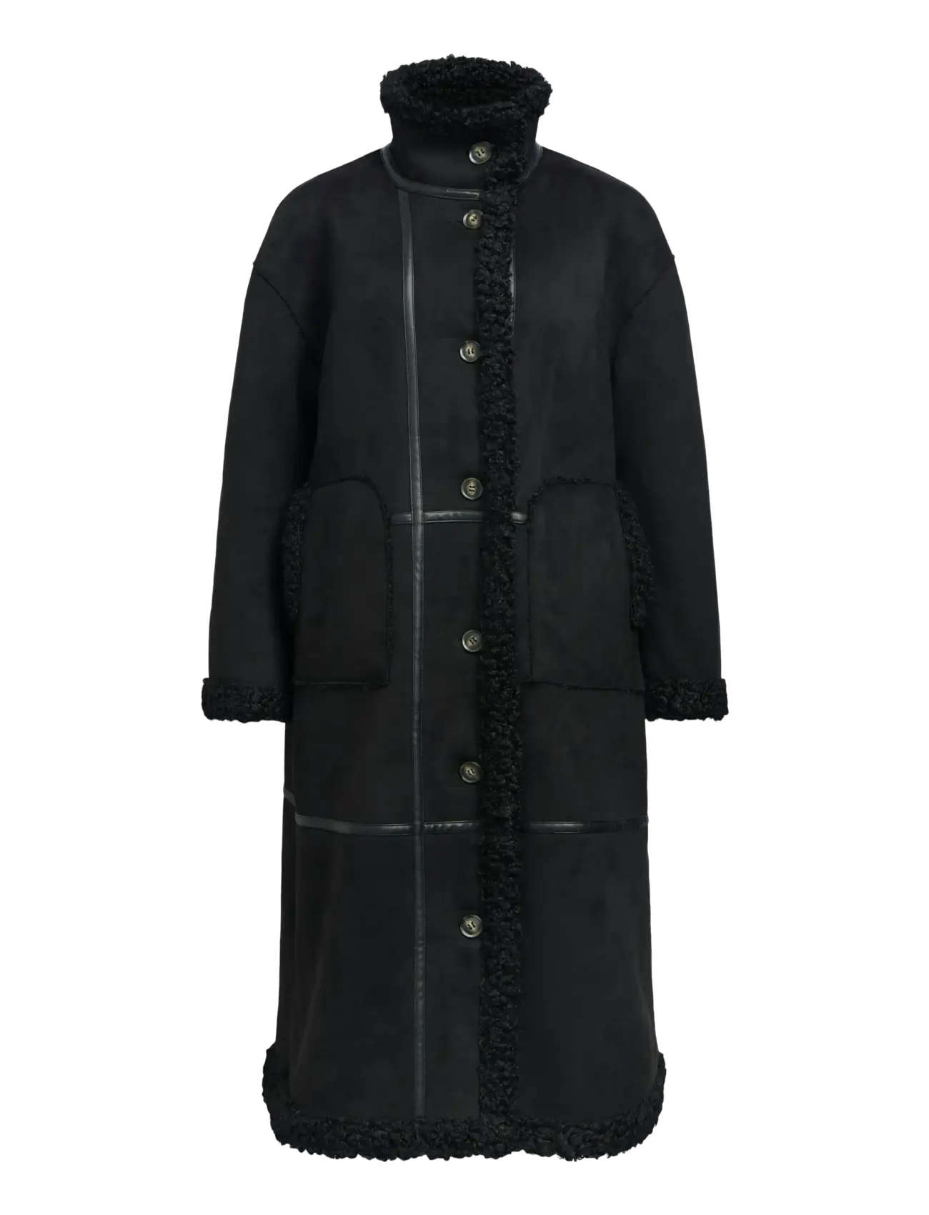 Object OBJOAKLYN L/S LO COAT 141 - Jackets & Coats - BLACK / black