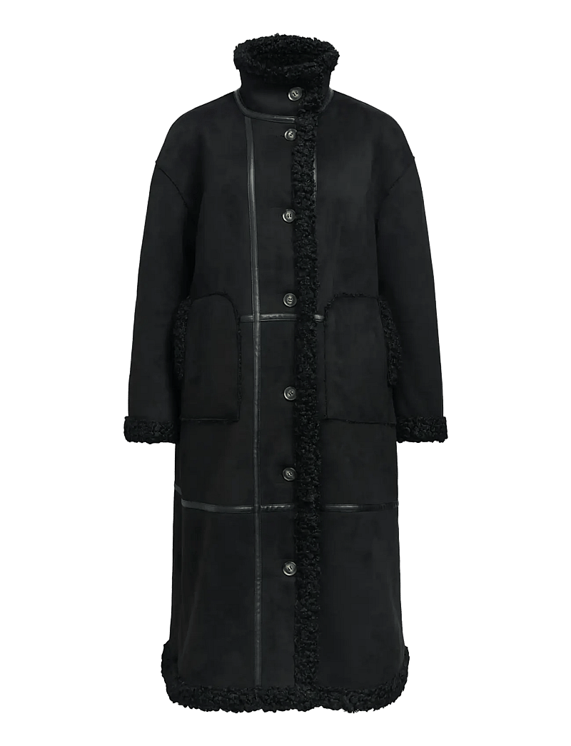 Object - OBJOAKLYN L/S LO COAT 141 - mäntel - black - 1