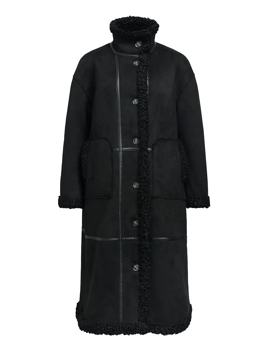 Object - OBJOAKLYN L/S LO COAT 141 - mäntel - black - 1