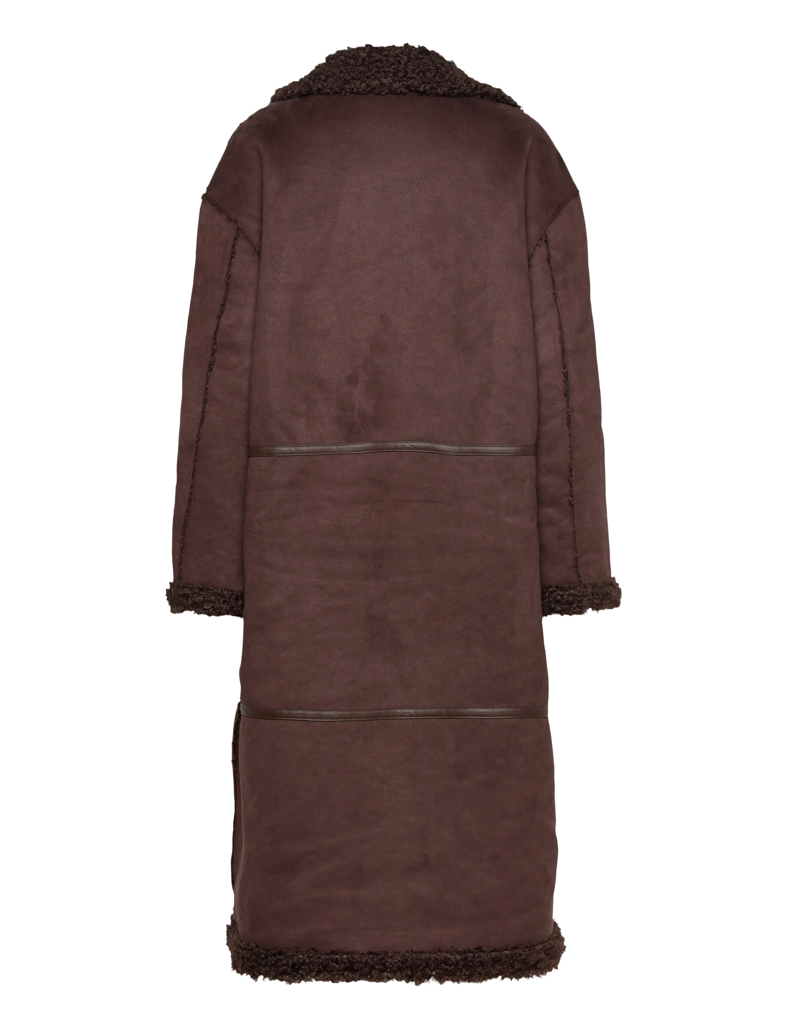 Object - OBJOAKLYN L/S LO COAT 141 - wintermäntel - seal brown - 2