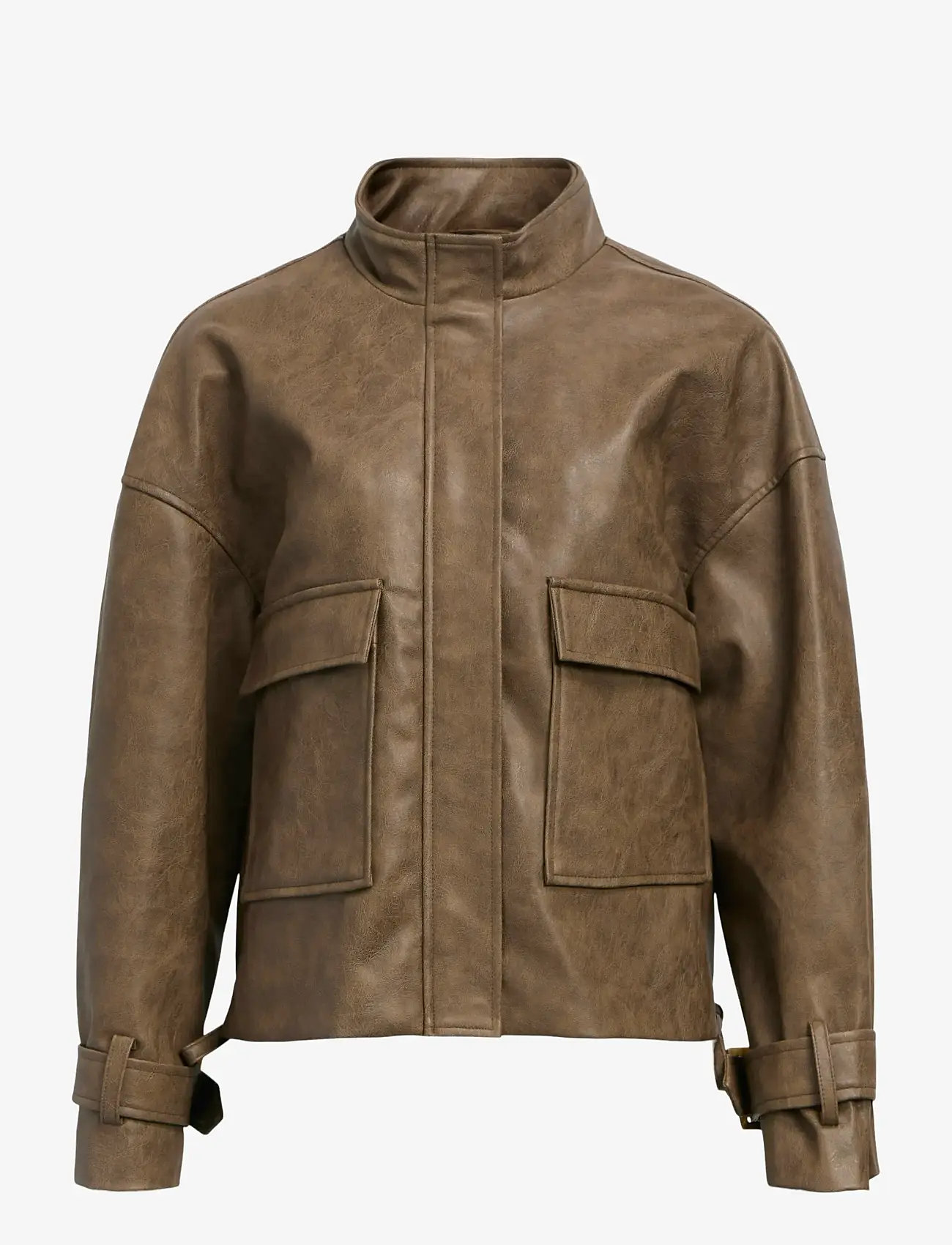 Object - OBJLAMA BIKER JACKET E AU 25 - forårsjakker - morel - 0