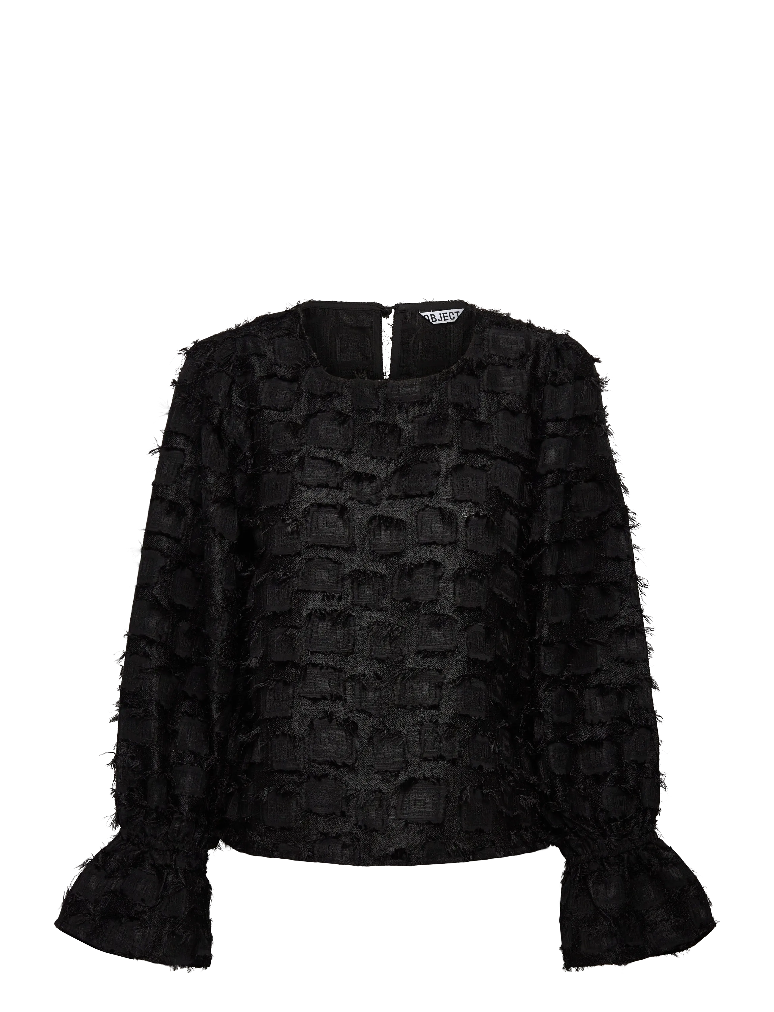 Object OBJDARIA RE L/S O-NECK TOP 140 - Pluusid ja särgid - BLACK / black