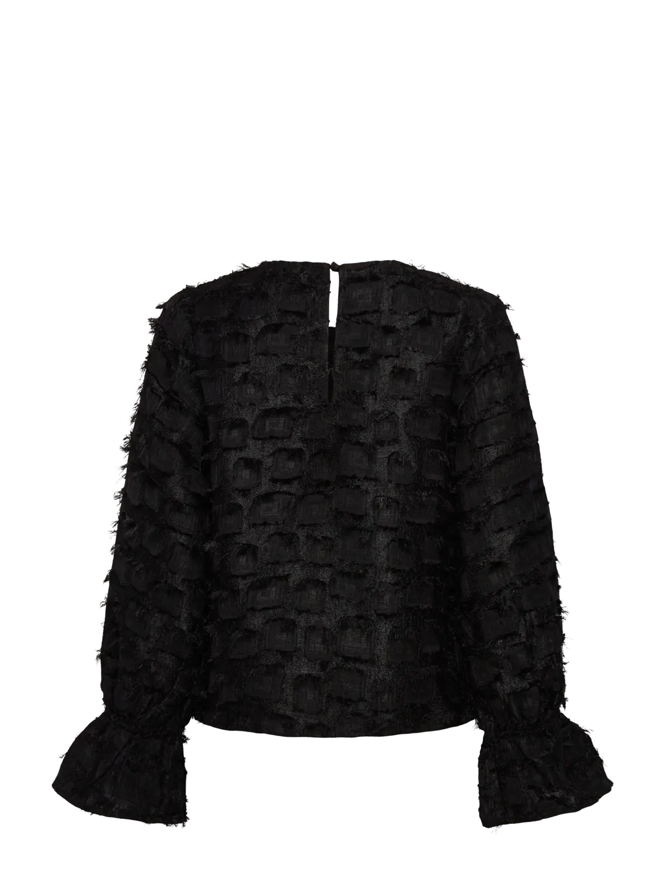 Object - OBJDARIA RE L/S O-NECK TOP 140 - langärmlige blusen - black - 2
