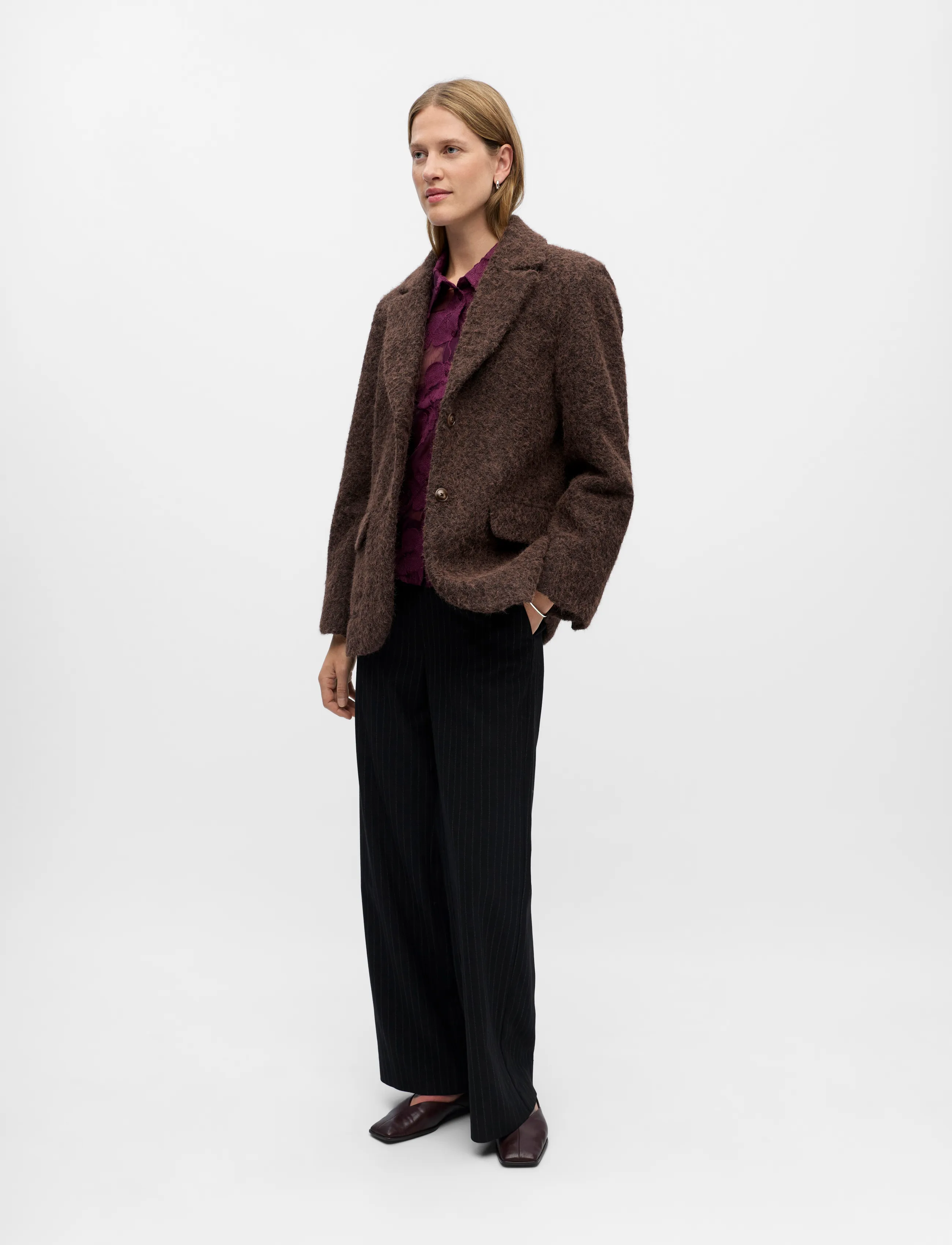 Object - OBJCELINA L/S LO JACKET REP - seal brown - 0