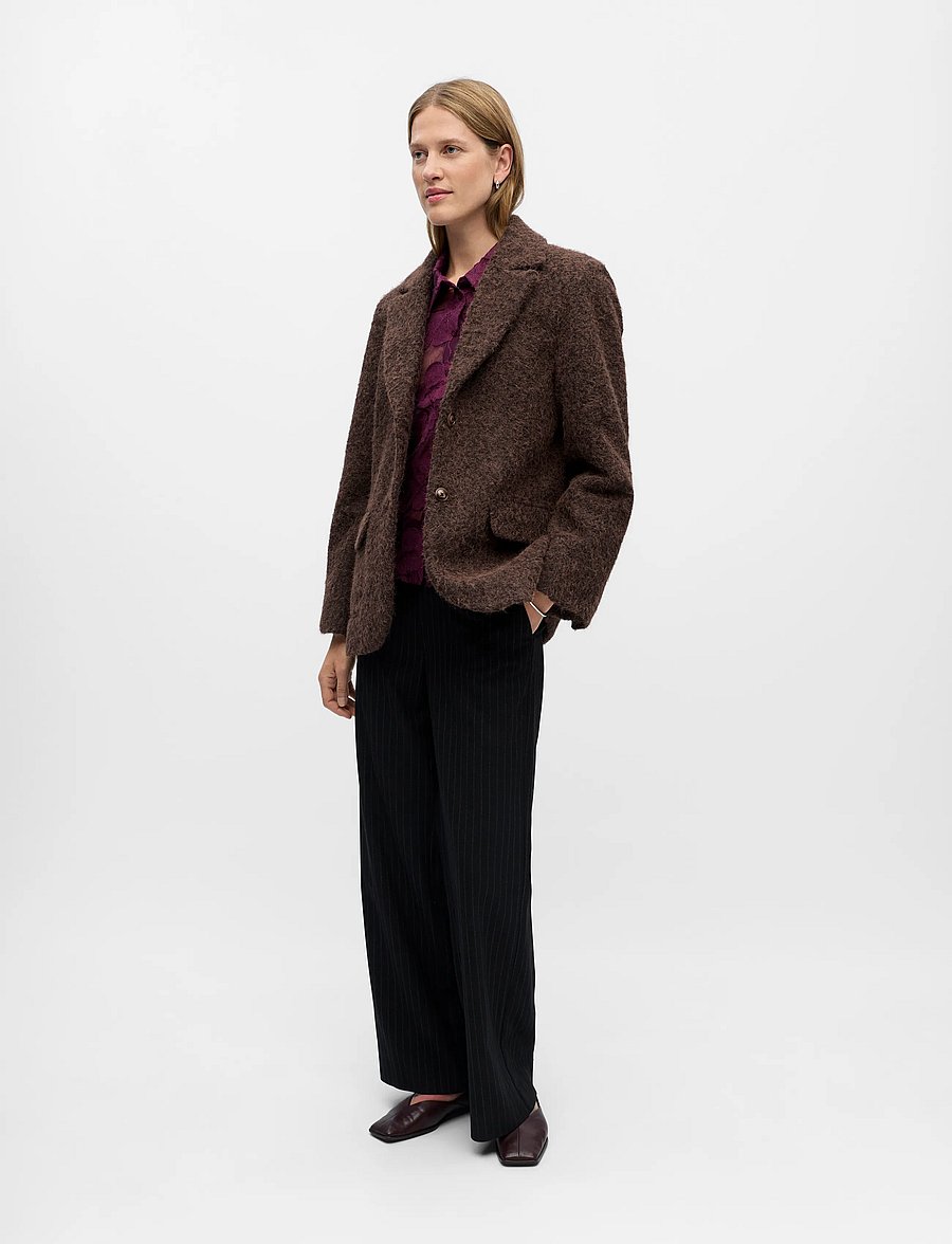 Object - OBJCELINA L/S LO JACKET REP - seal brown - 0