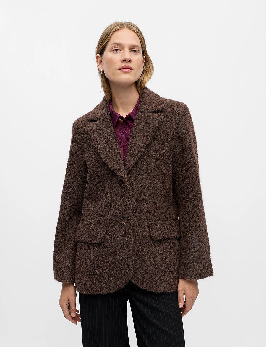 Object - OBJCELINA L/S LO JACKET REP - seal brown - 4